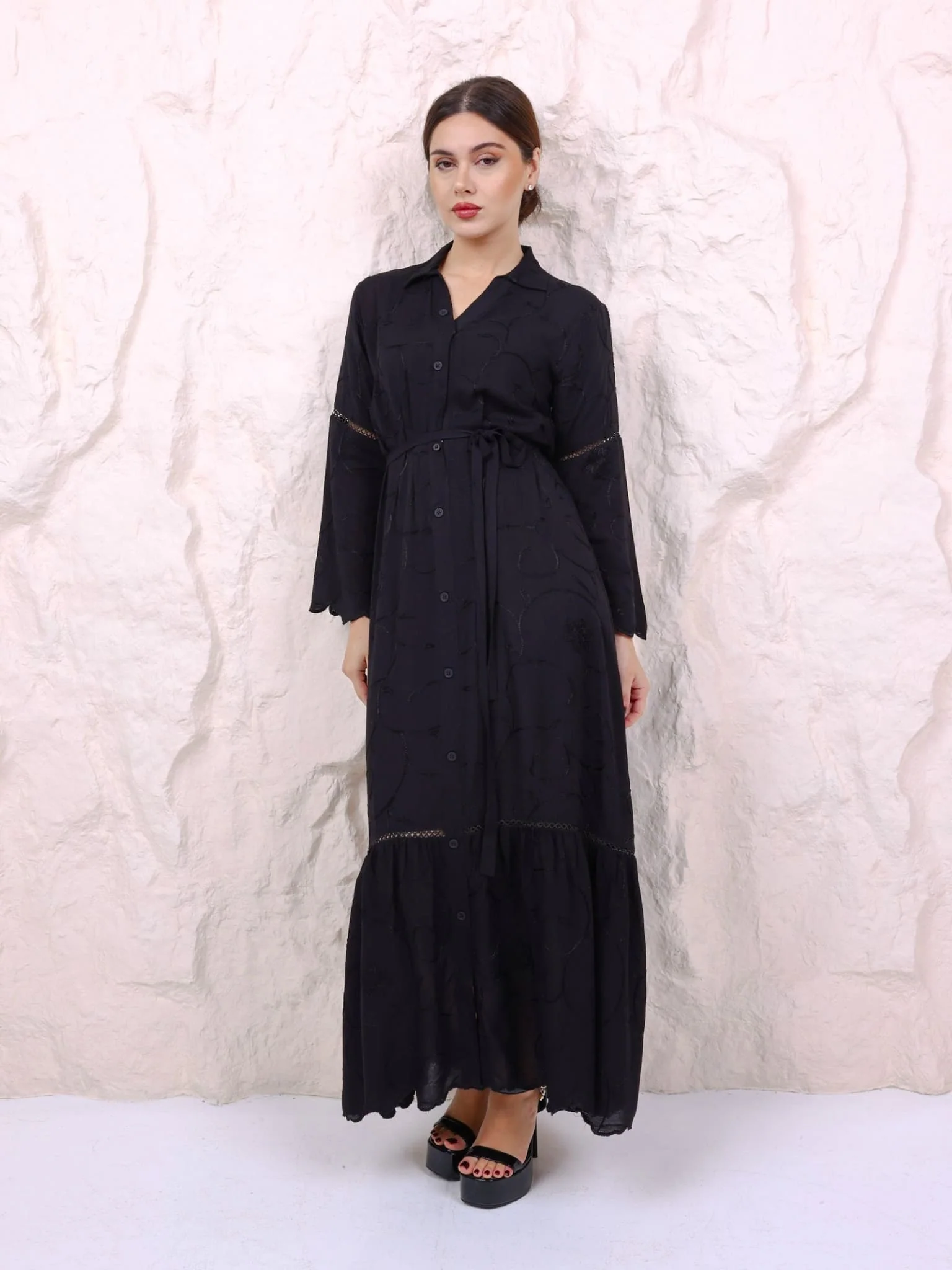 Embelle Embroidered Long Dress - Image 11