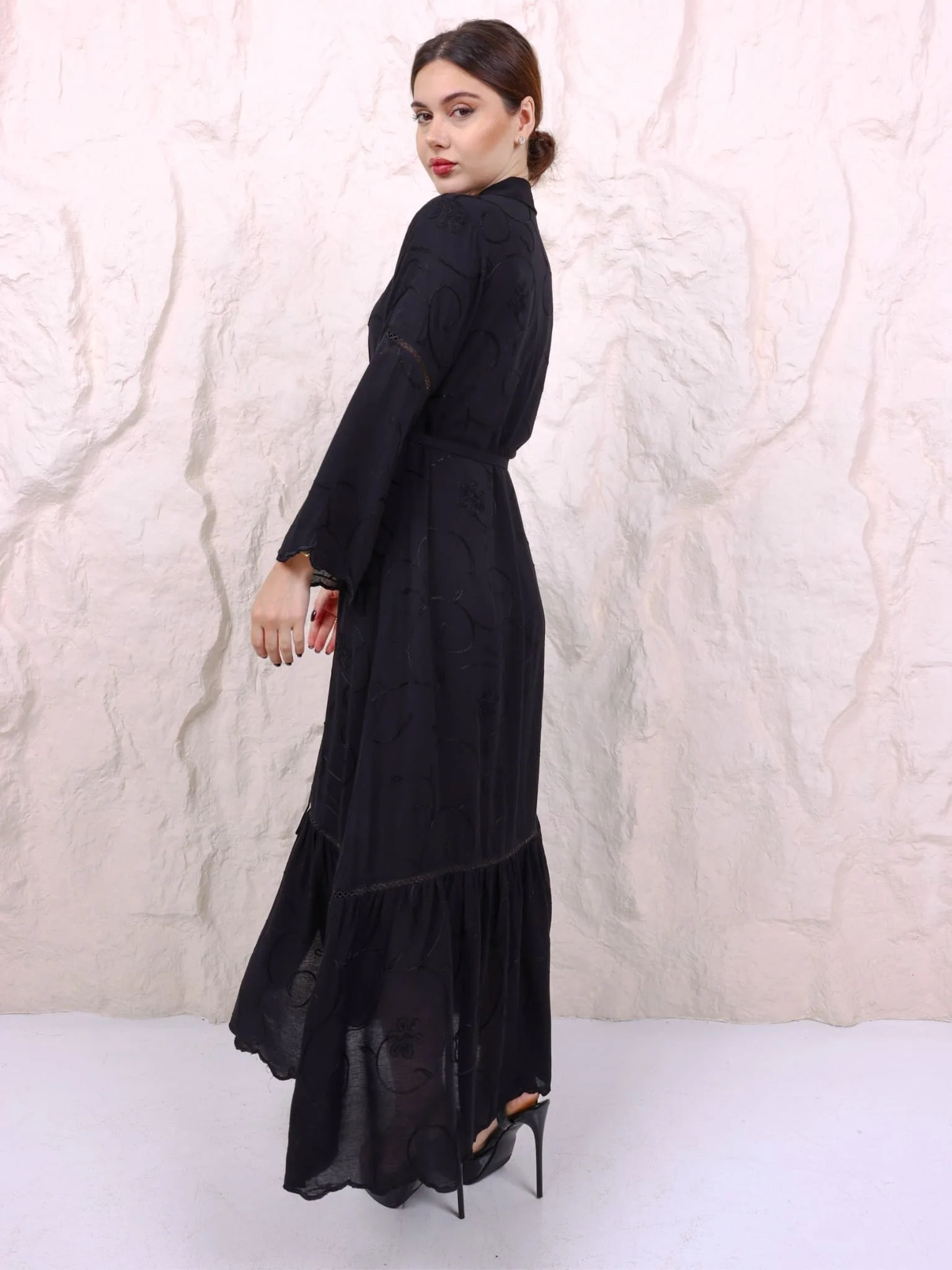 Embelle Embroidered Long Dress - Image 3