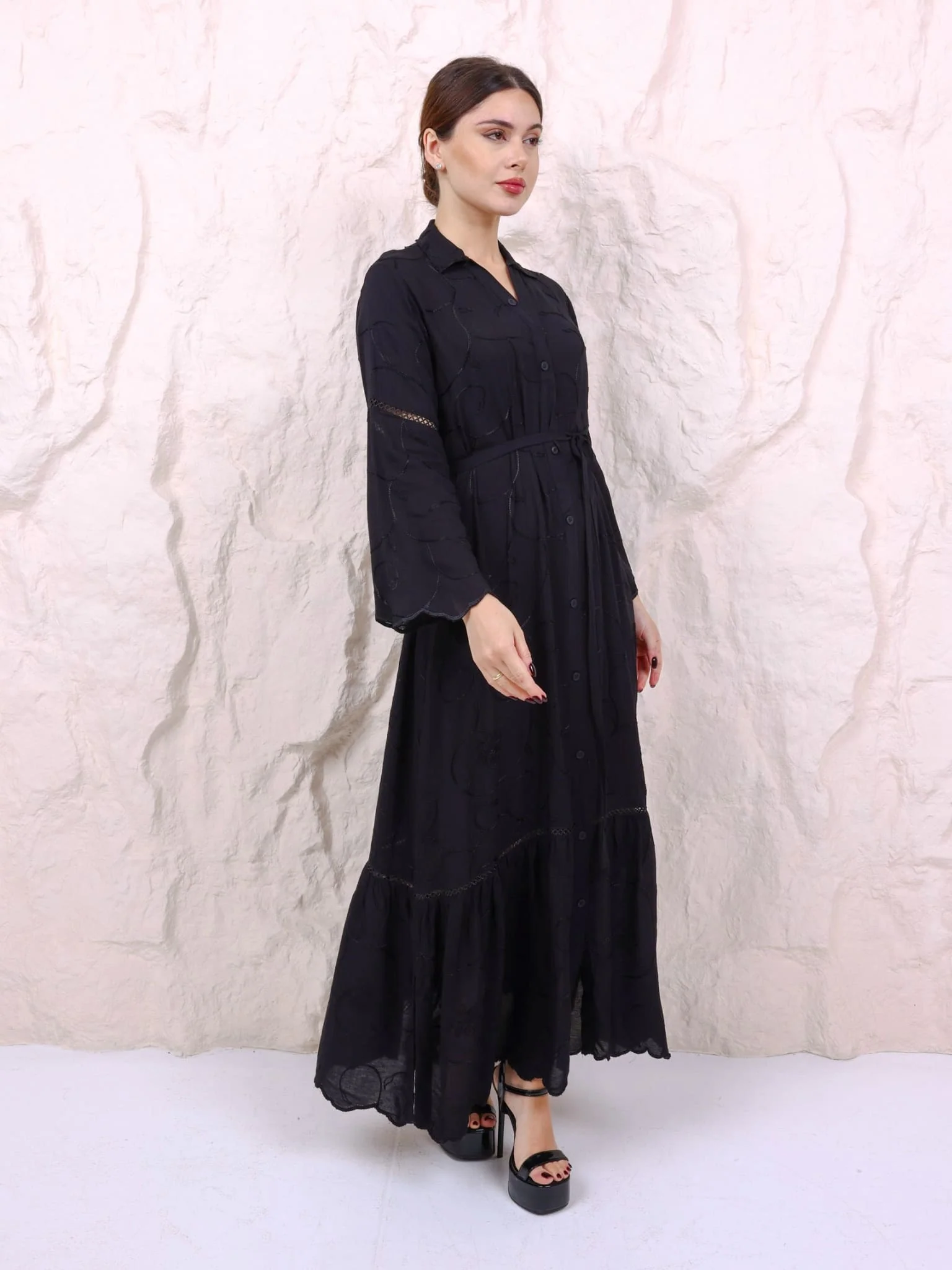 Embelle Embroidered Long Dress - Image 5