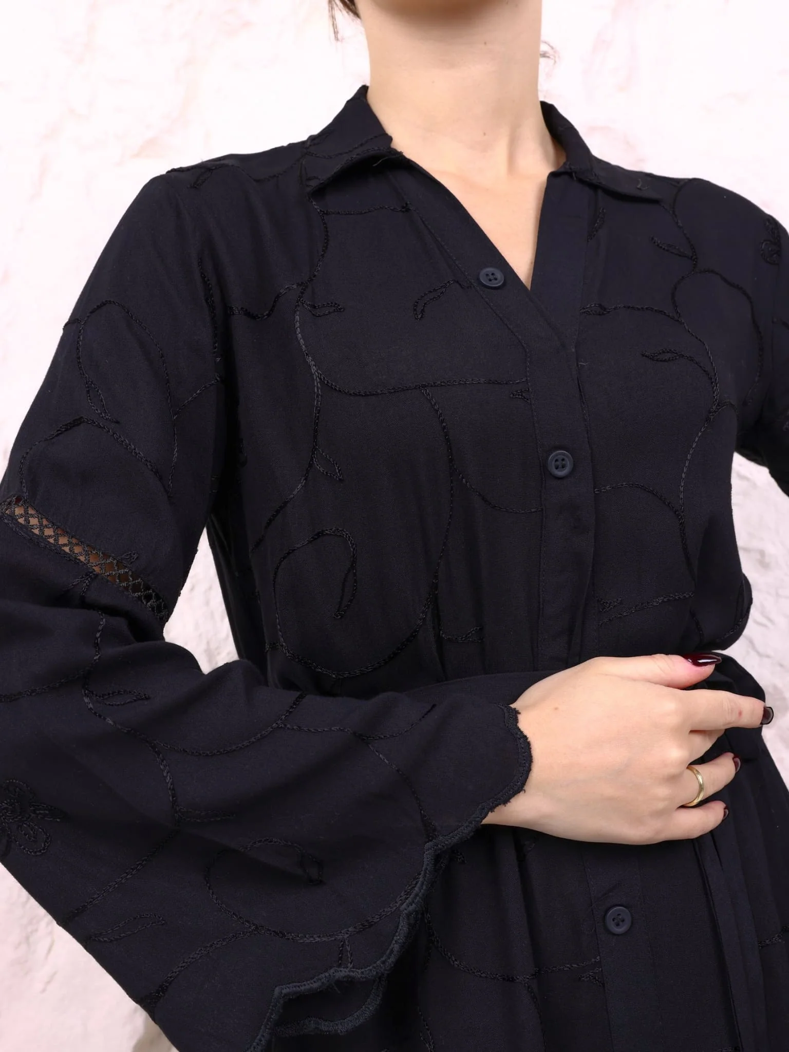 Embelle Embroidered Long Dress - Image 6