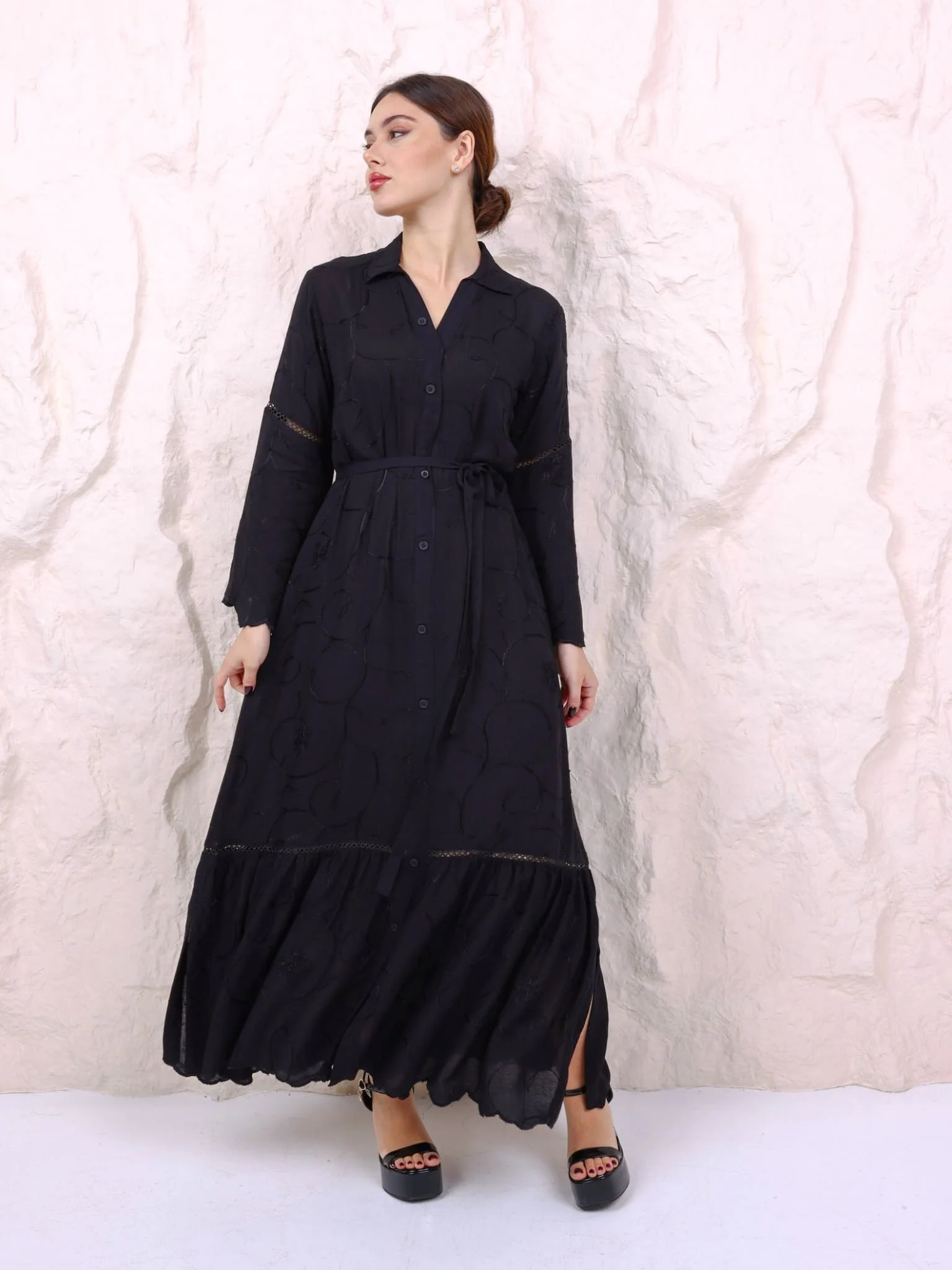Embelle Embroidered Long Dress - Image 9