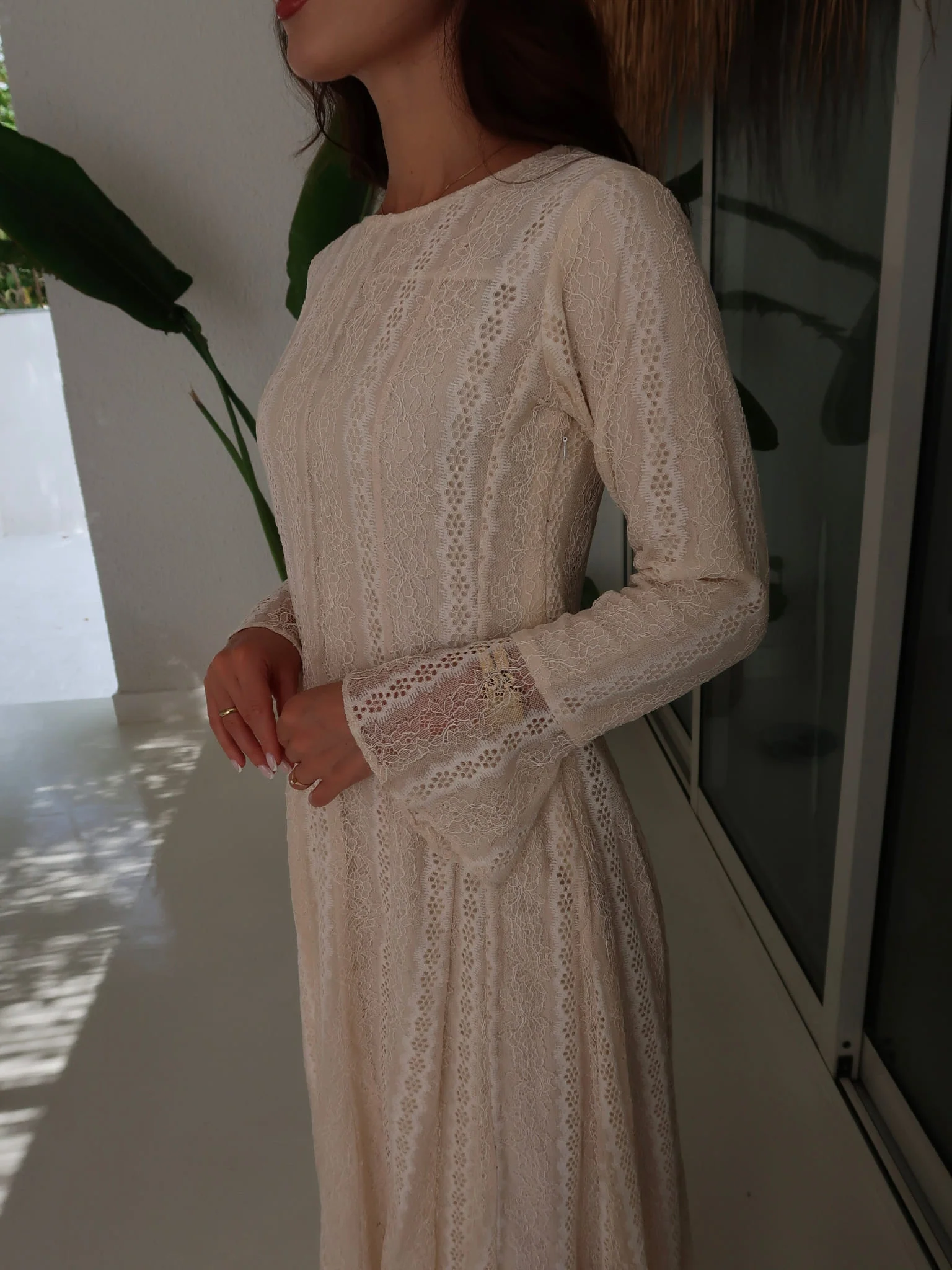 Enarah Net Panel Long Dress - Image 14
