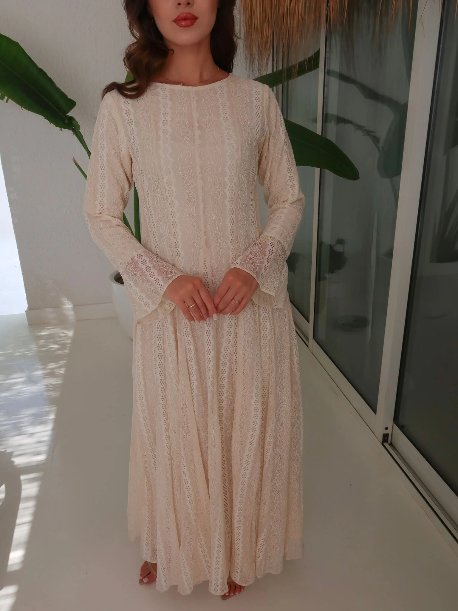 Enarah Net Panel Long Dress - Image 17