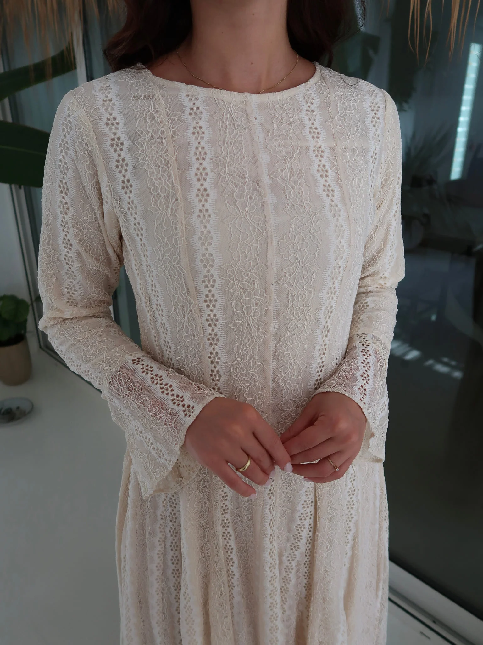 Enarah Net Panel Long Dress - Image 2