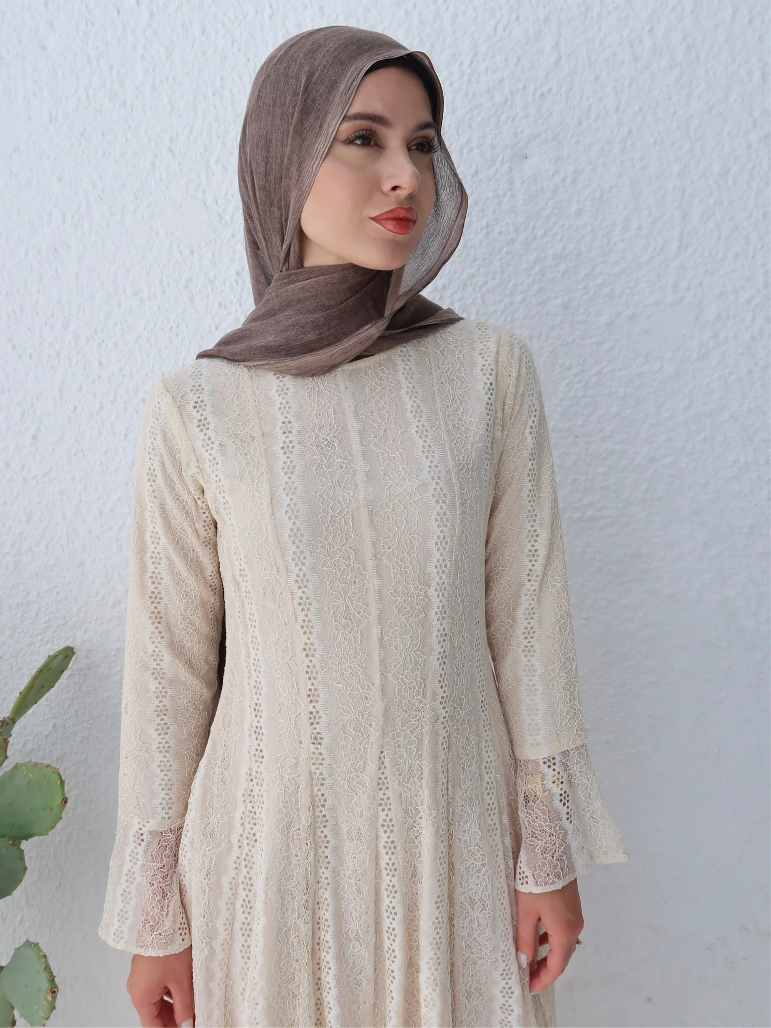 Enarah Net Panel Long Dress - Image 8