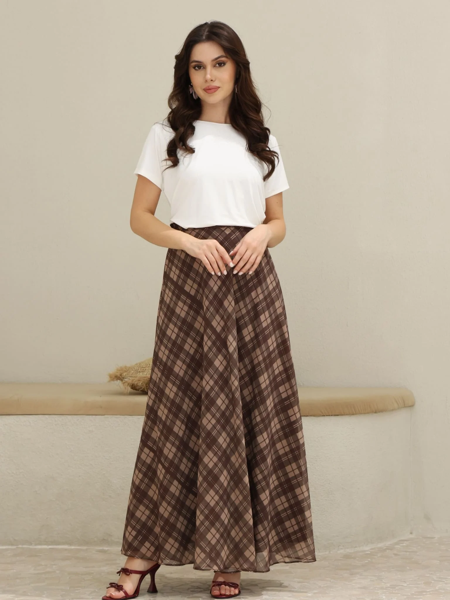 Eressa Checkered Skirt - Image 3