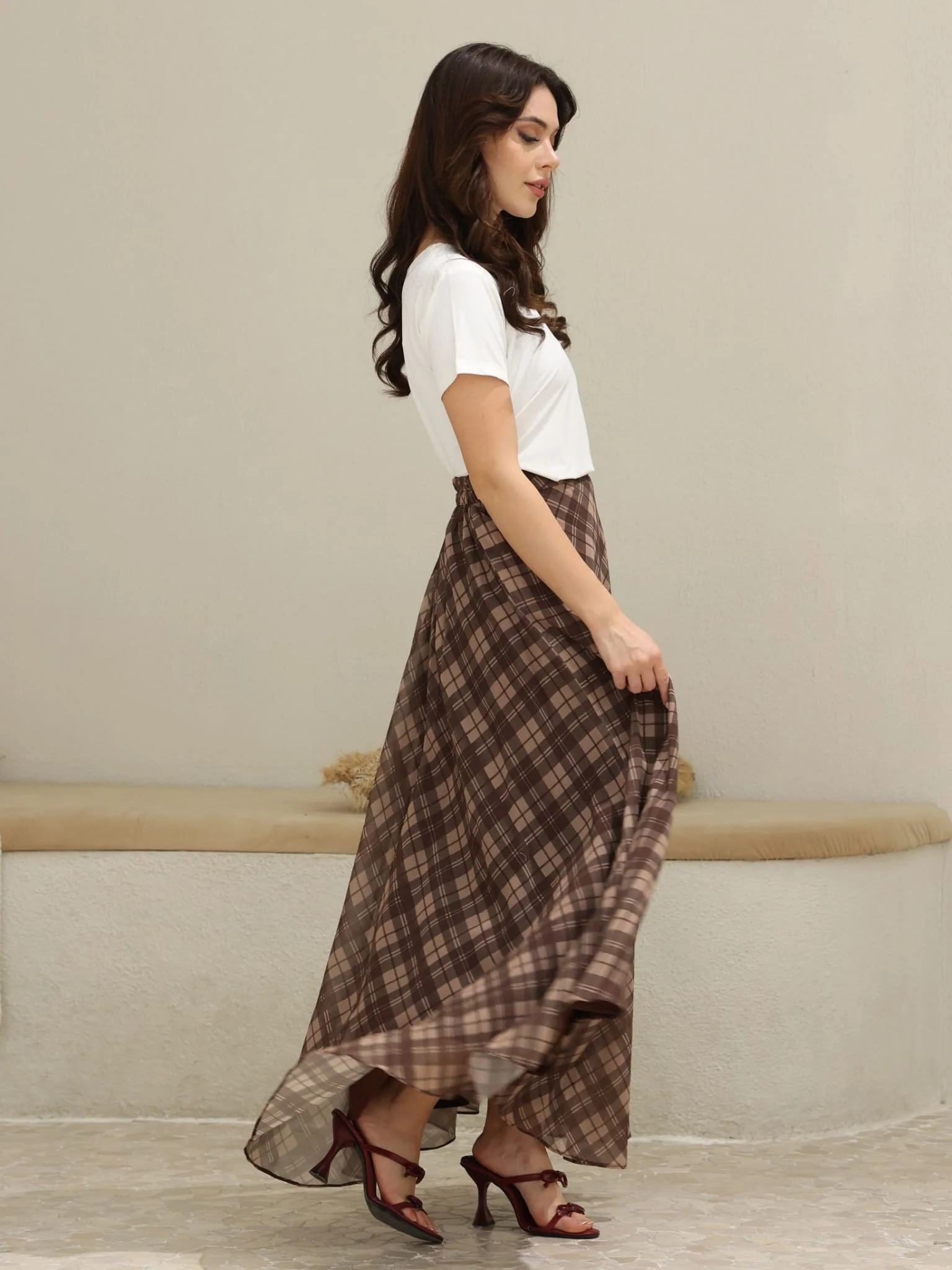 Eressa Checkered Skirt - Image 5