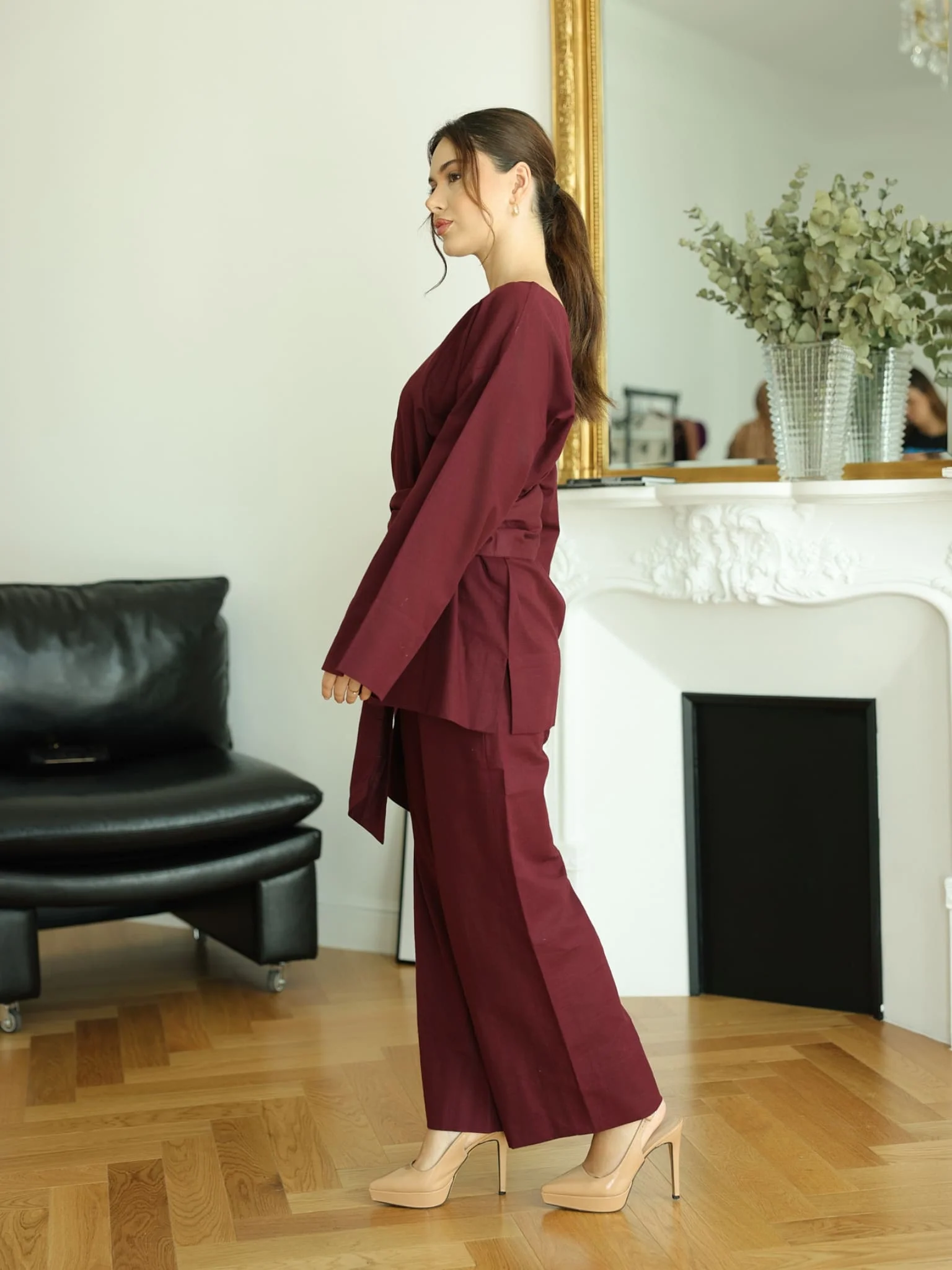 Ersal Maroon Co Ord Set - Image 5
