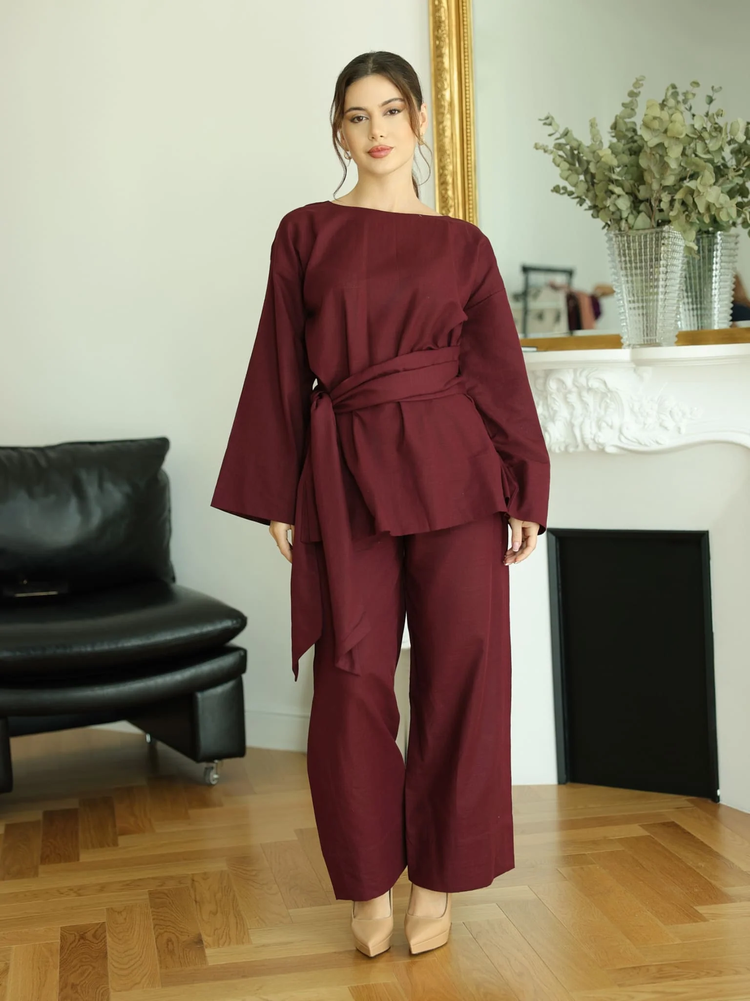 Ersal Maroon Co Ord Set - Image 6