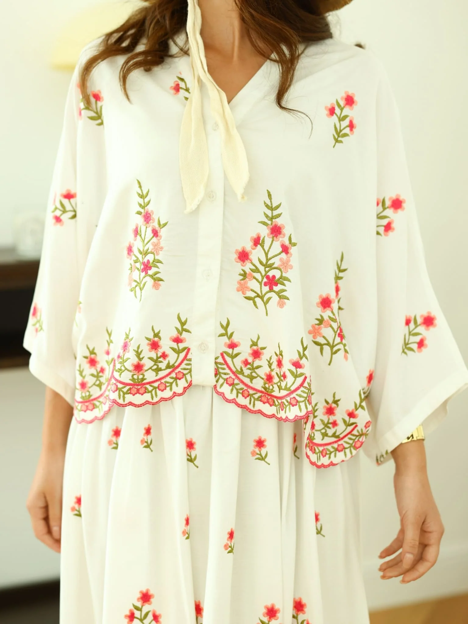 Estelle Summer Embroidered Shirt - Image 4