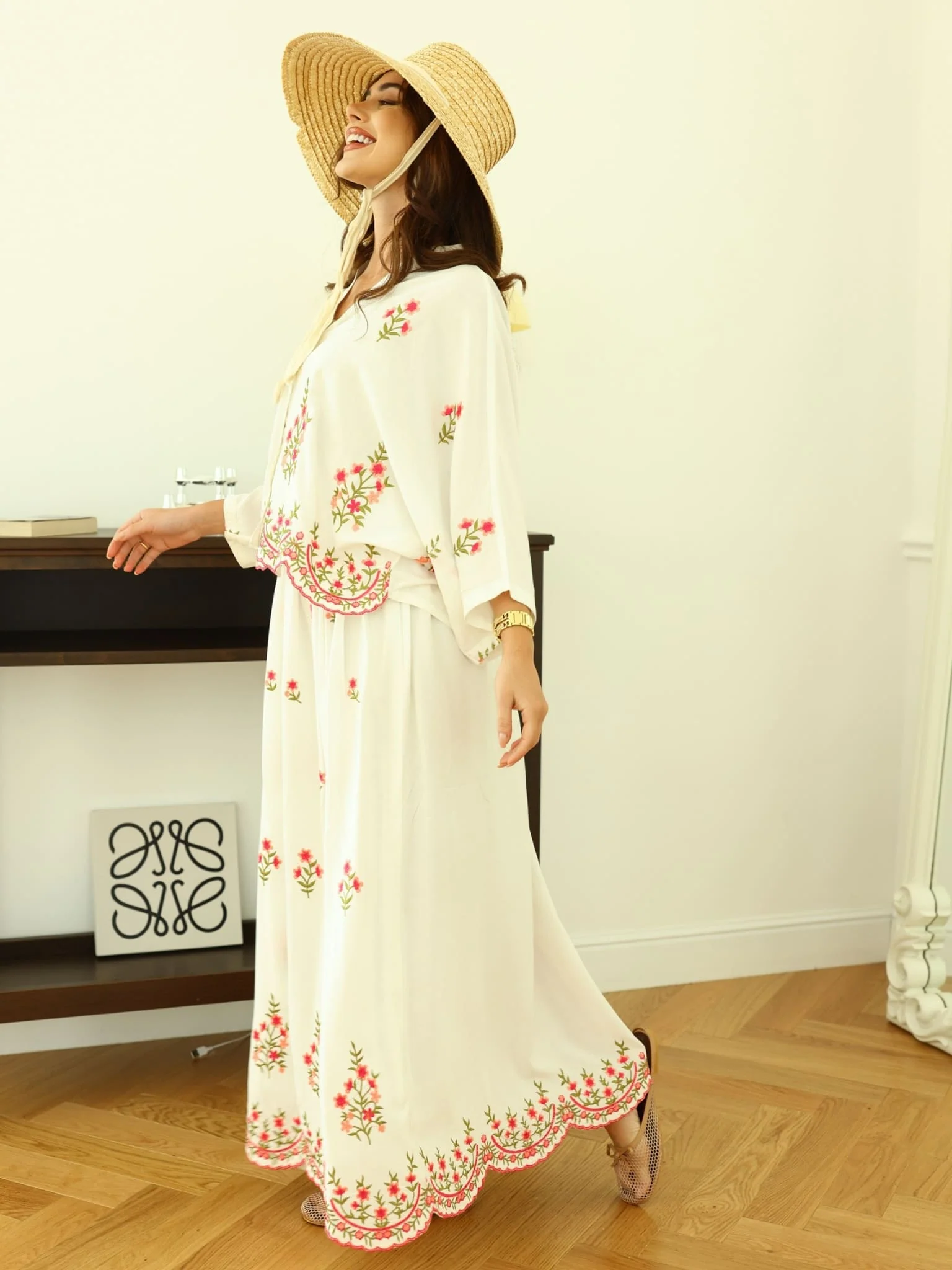 Estelle Summer Embroidered Skirt - Image 6