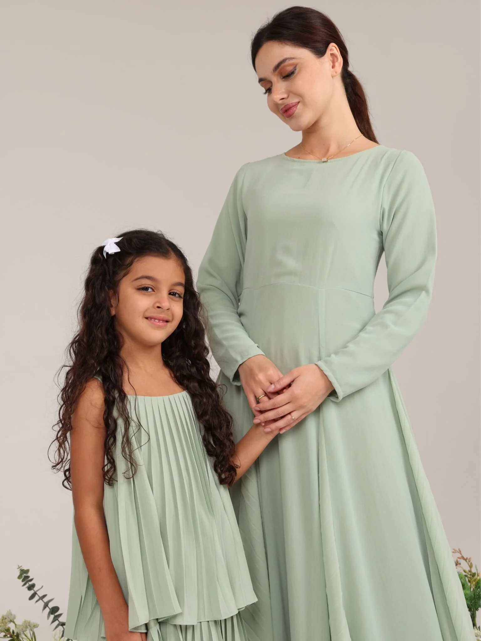 Esther Sage Panel Dress - Image 6