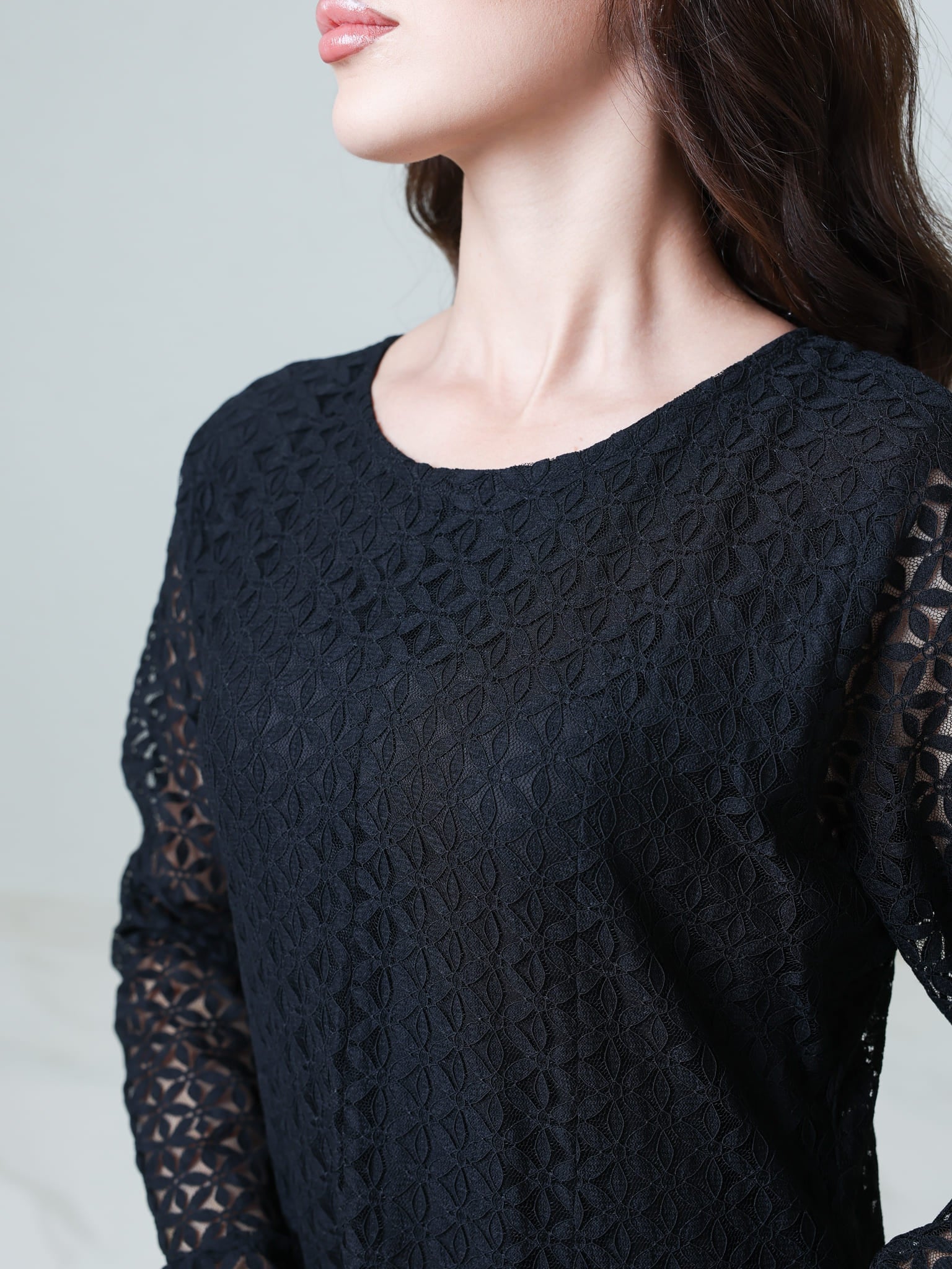 Evaleen Black Panel Net Dress - Image 5