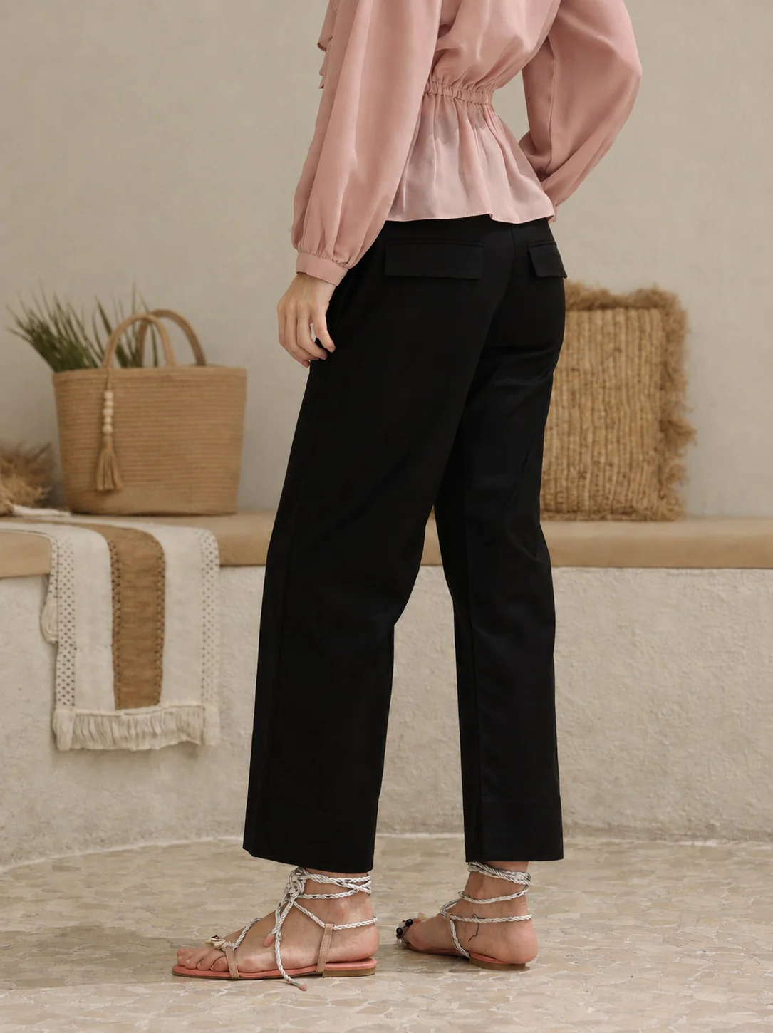 Ezal Black Formal Tailored Pants - Image 3