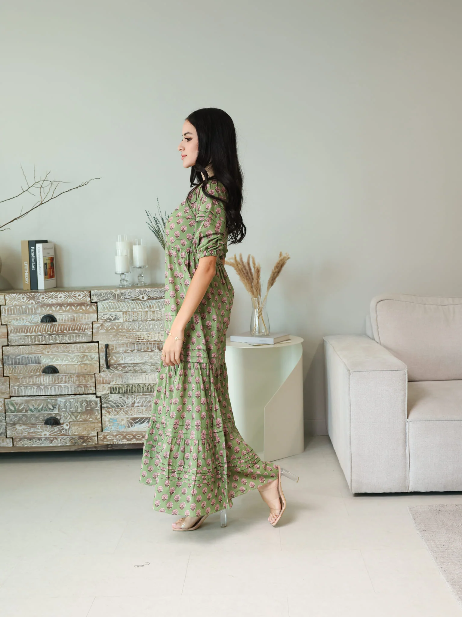 Fawn Green Long Dress - Image 4