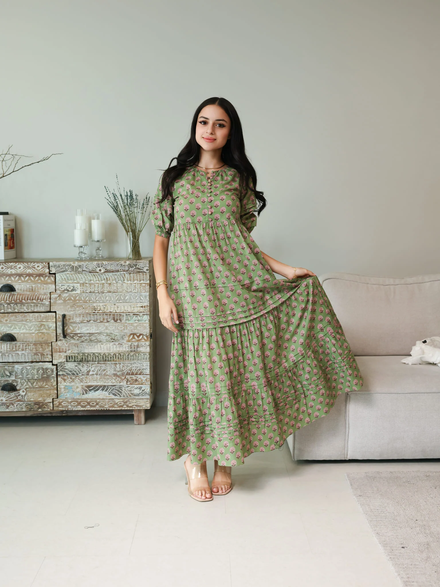 Fawn Green Long Dress - Image 5