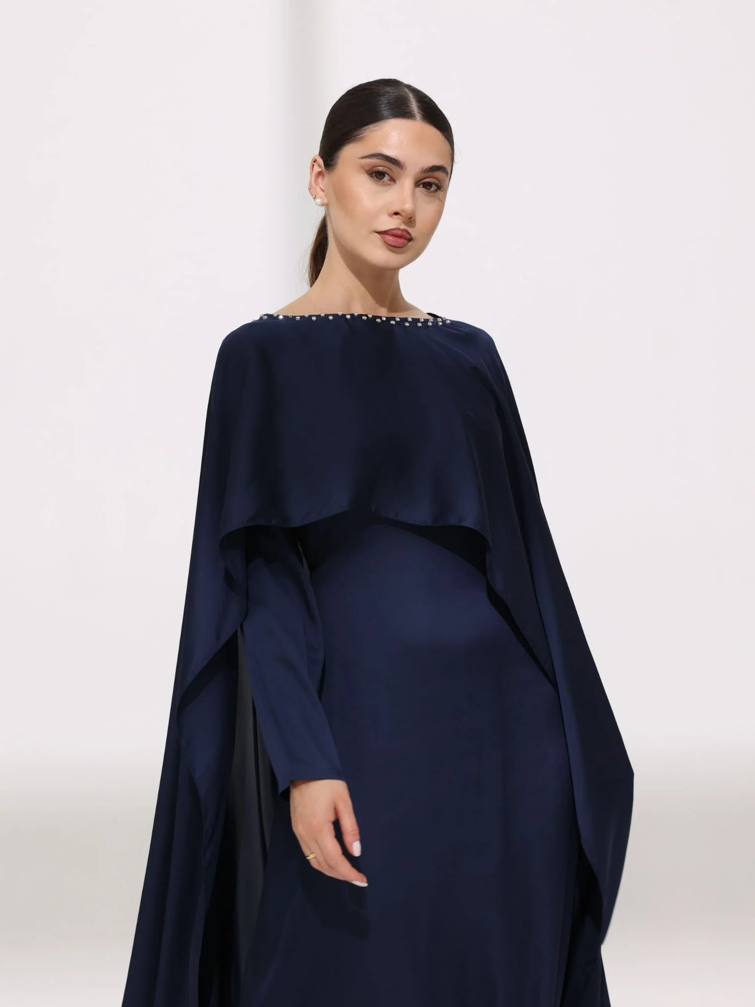 Ferisha Blue Embellished Cape And Dress - Image 10
