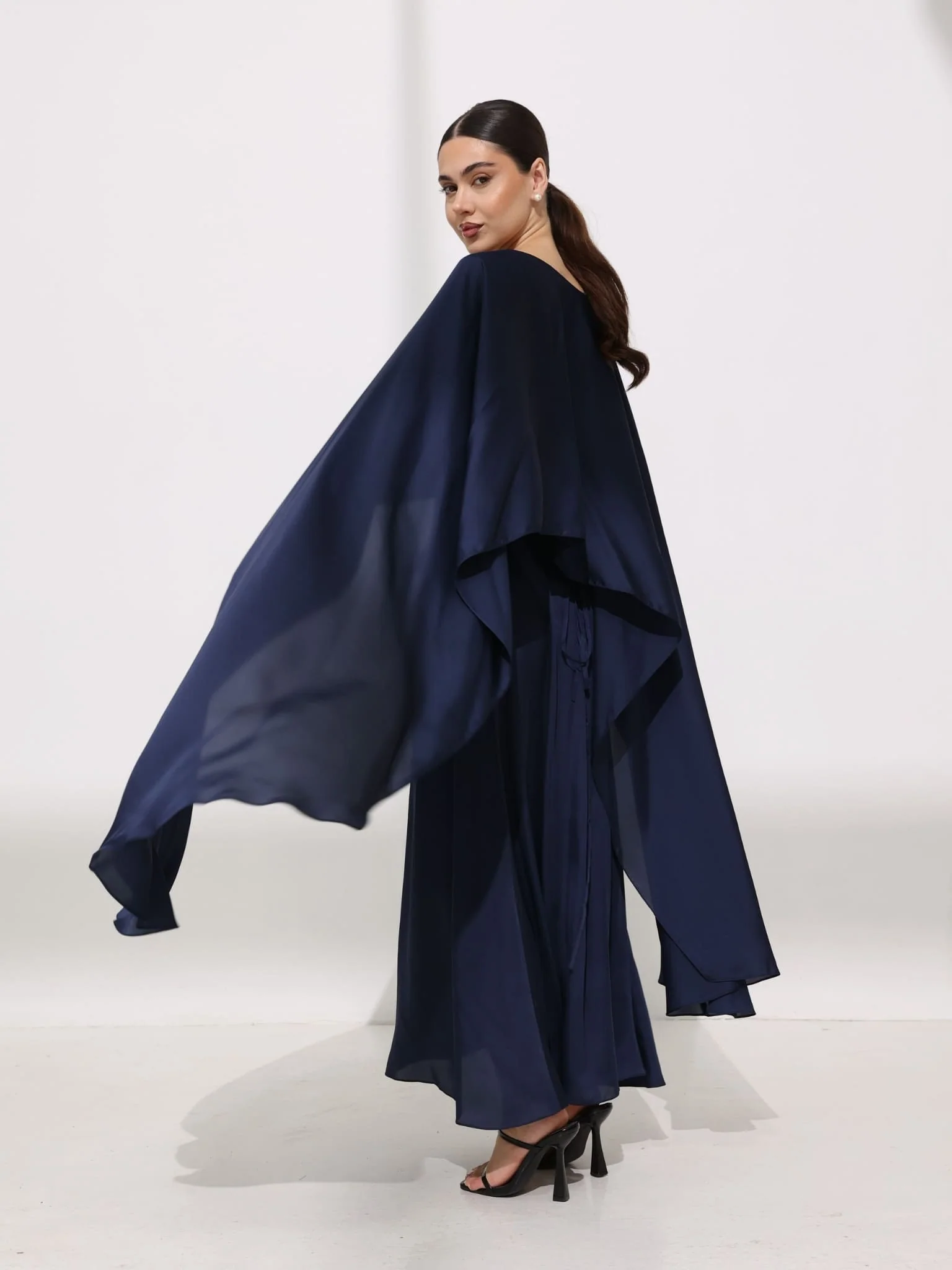 Ferisha Blue Embellished Cape And Dress - Image 11