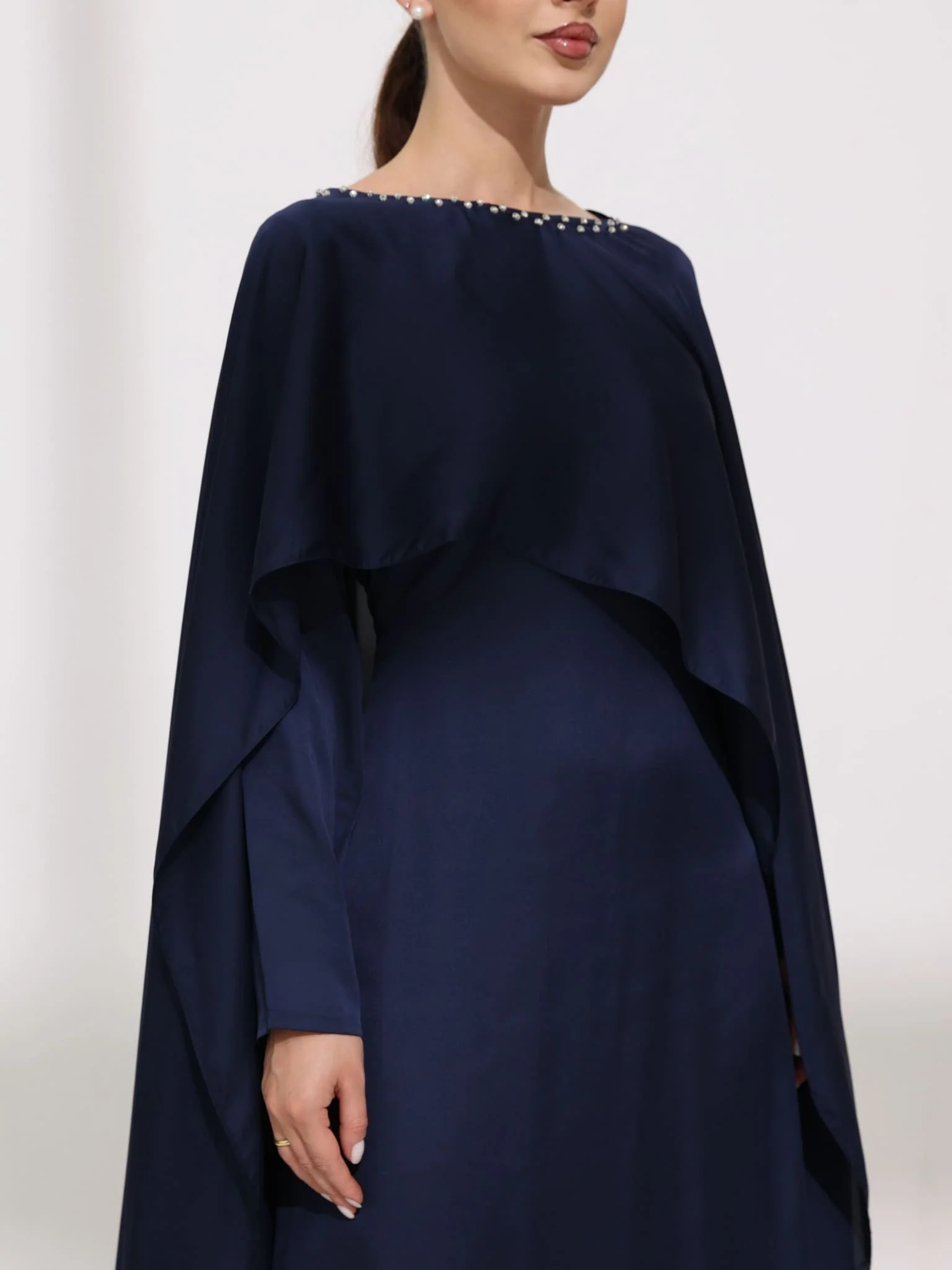Ferisha Blue Embellished Cape And Dress - Image 12