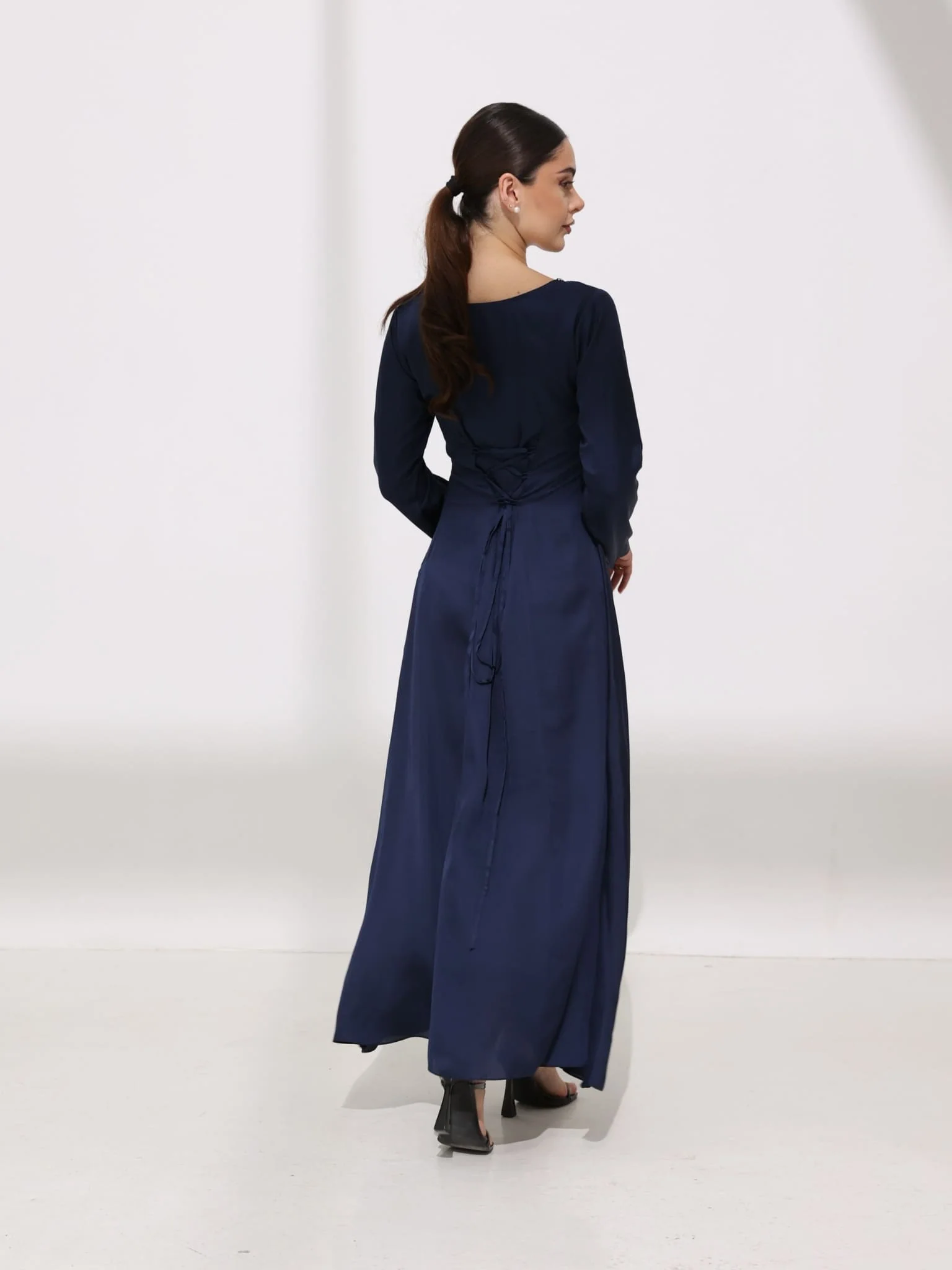 Ferisha Blue Embellished Cape And Dress - Image 4