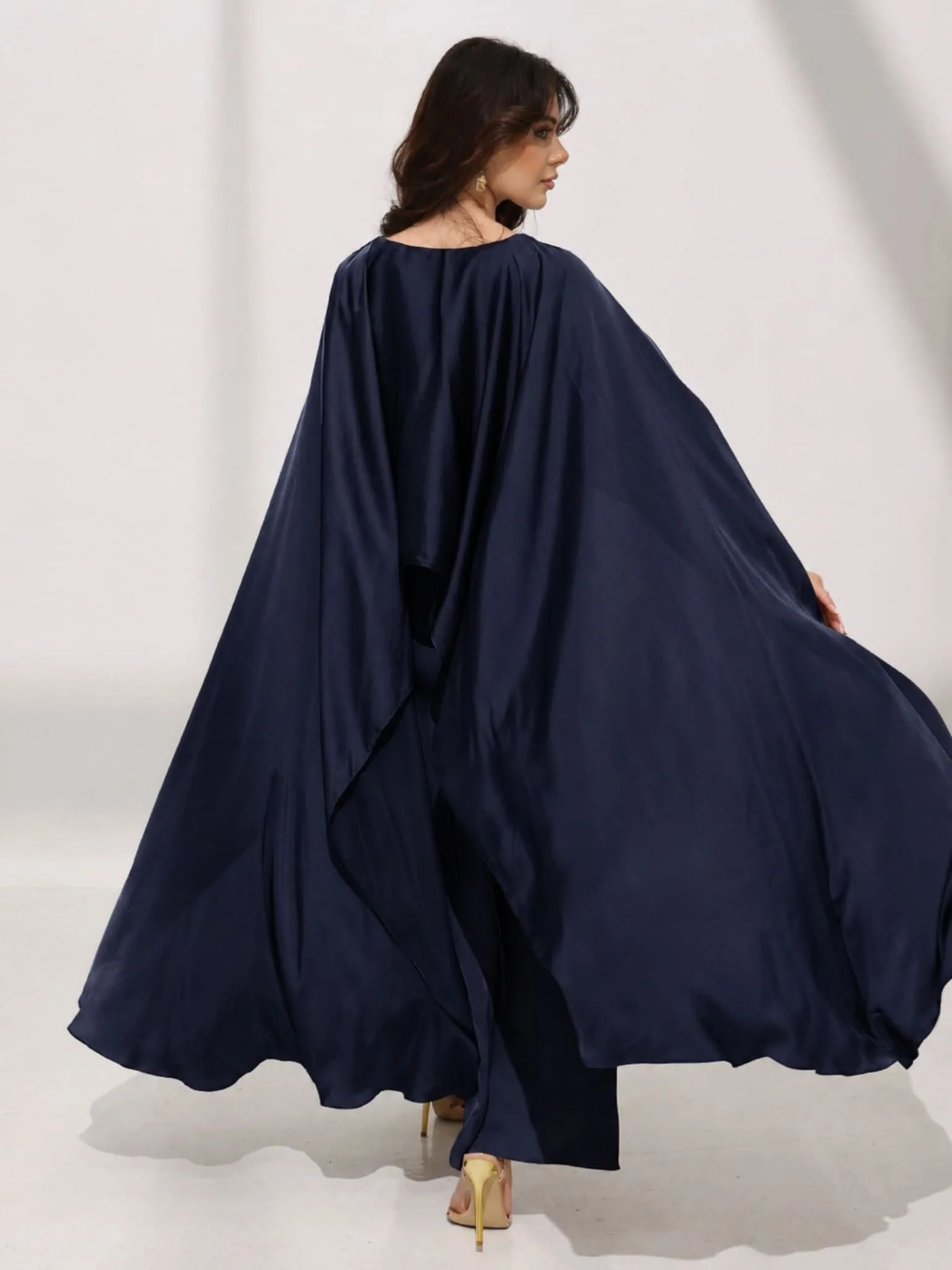 Ferisha Blue Embellished Cape And Dress - Image 7