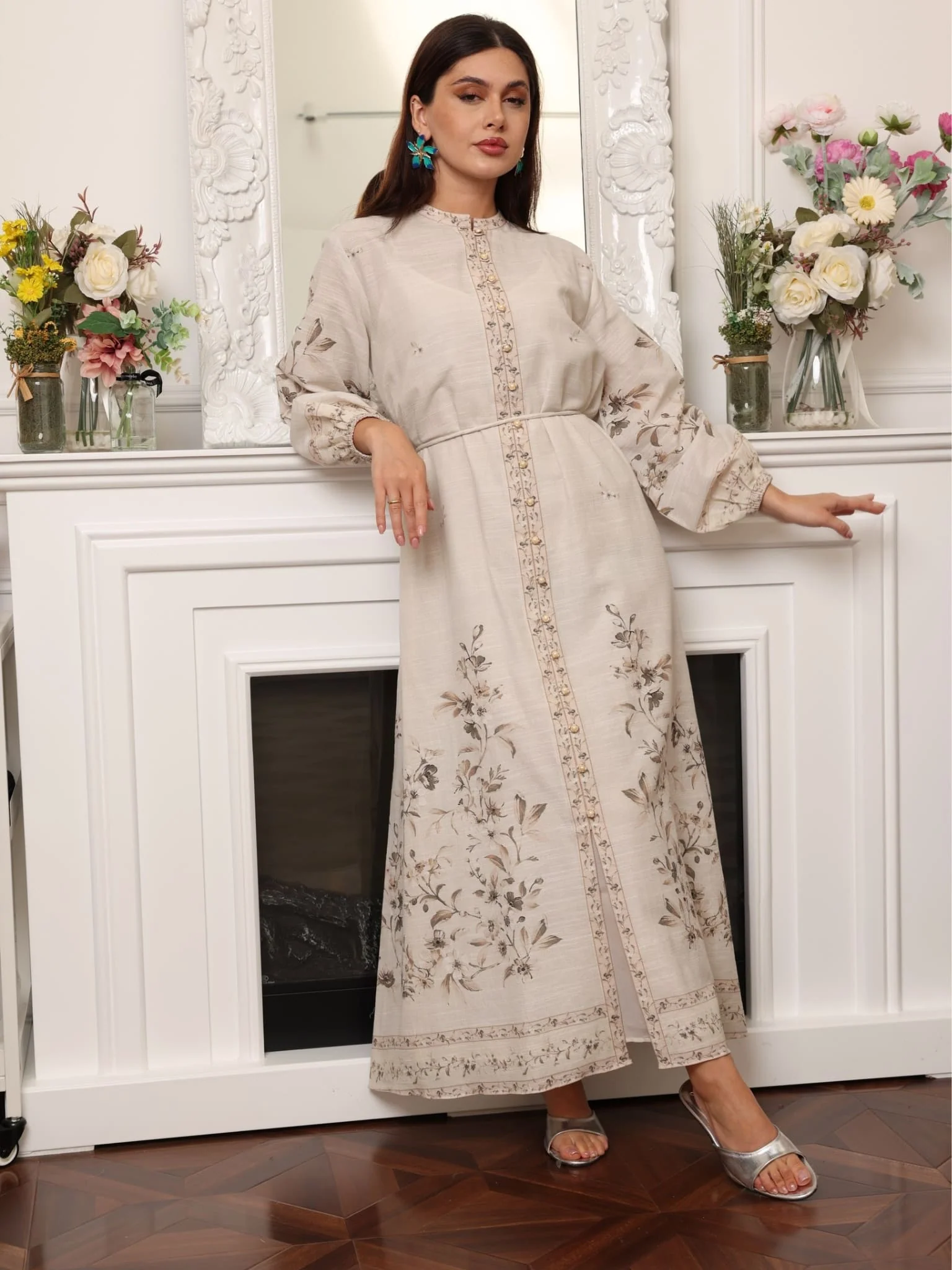 Finura Printed Long Dress