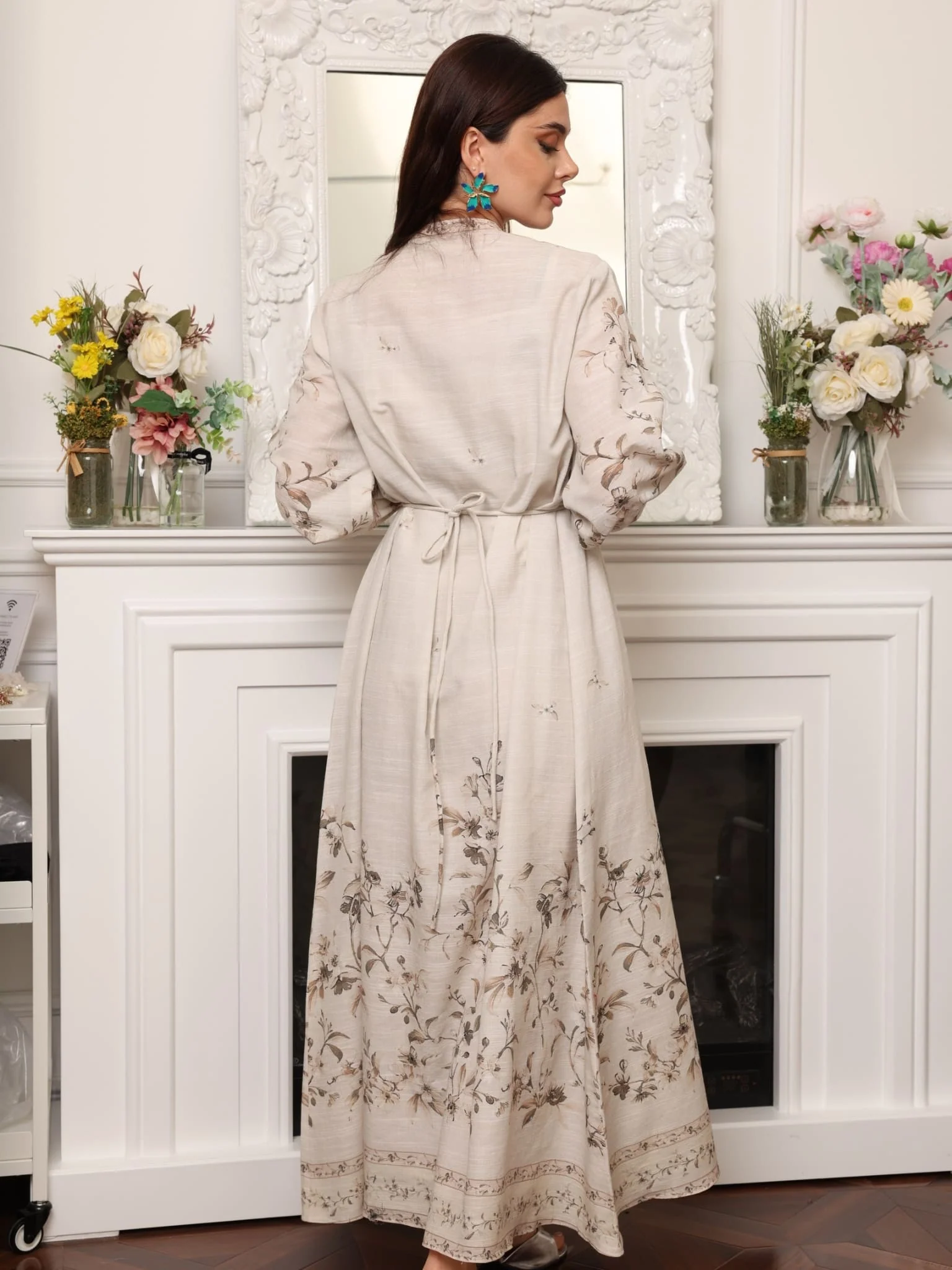 Finura Printed Long Dress - Image 3