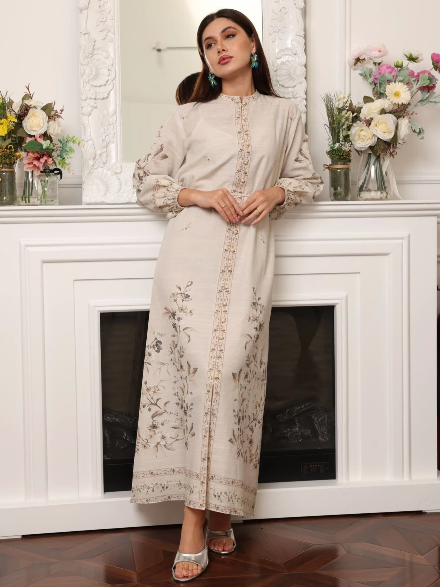 Finura Printed Long Dress - Image 5
