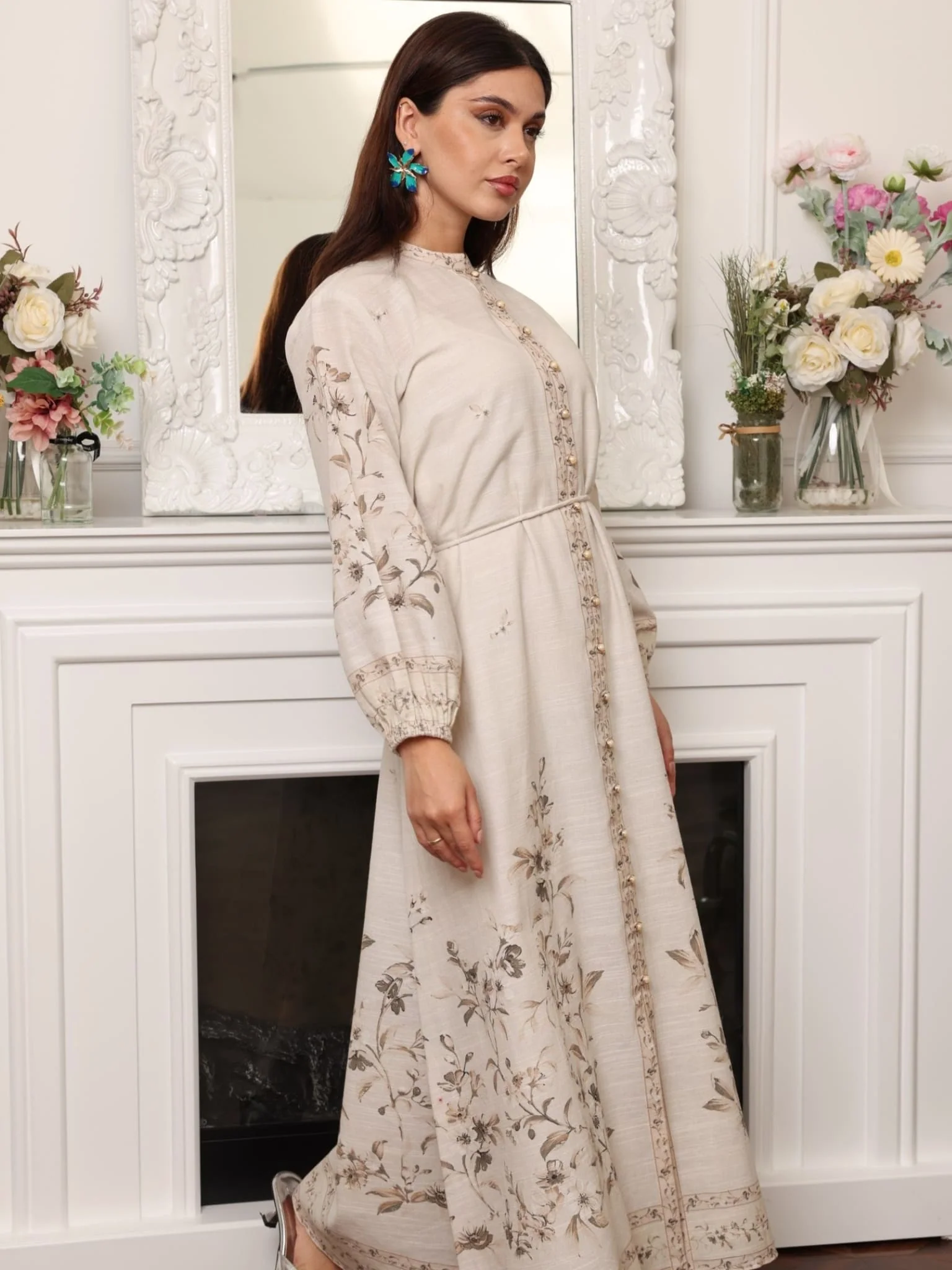 Finura Printed Long Dress - Image 7