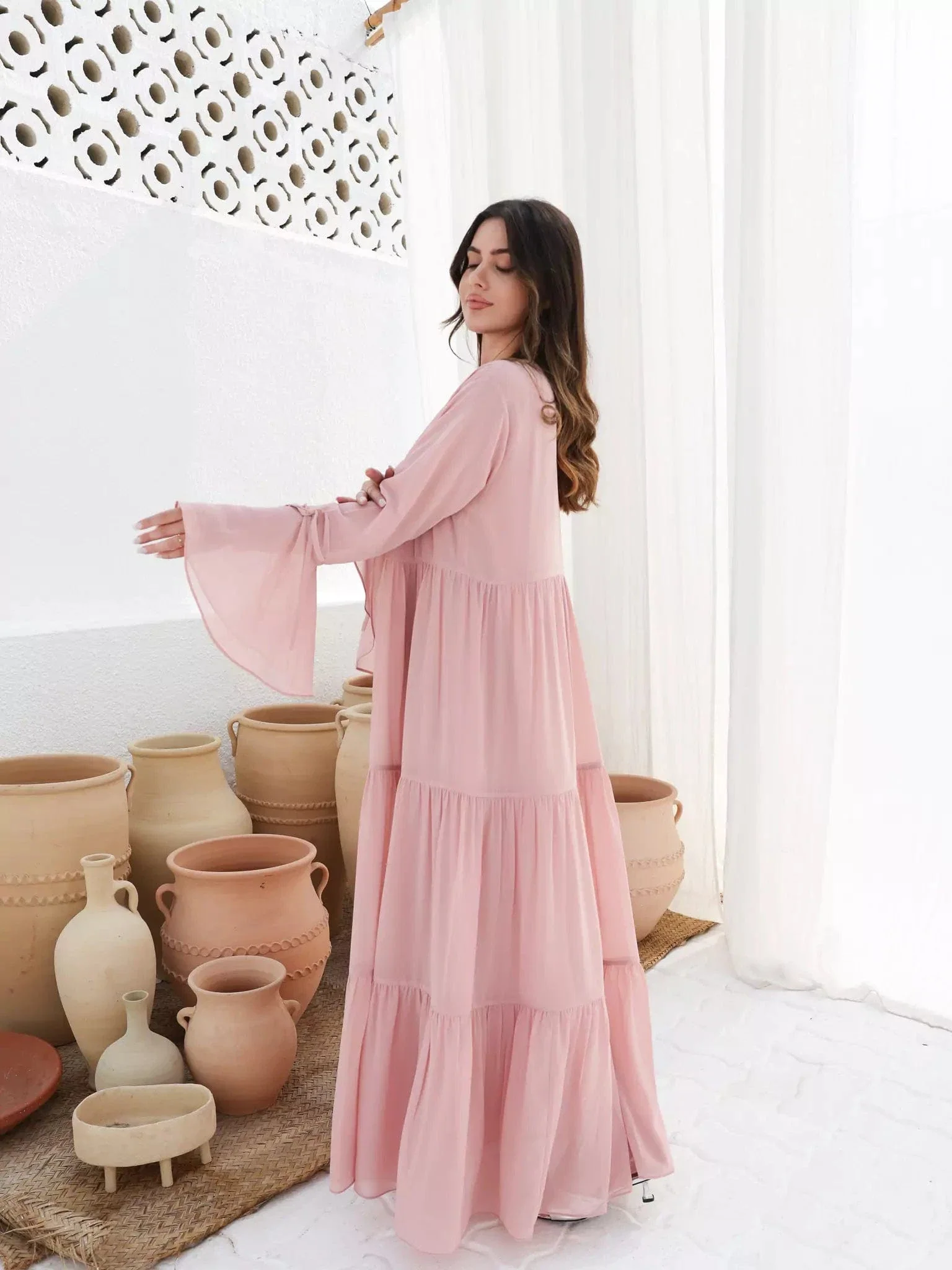 Fiora Pink Dress and Upper - Image 6