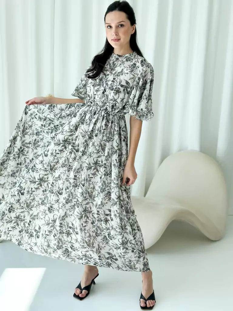 Flary Long Floral Dress - Image 4