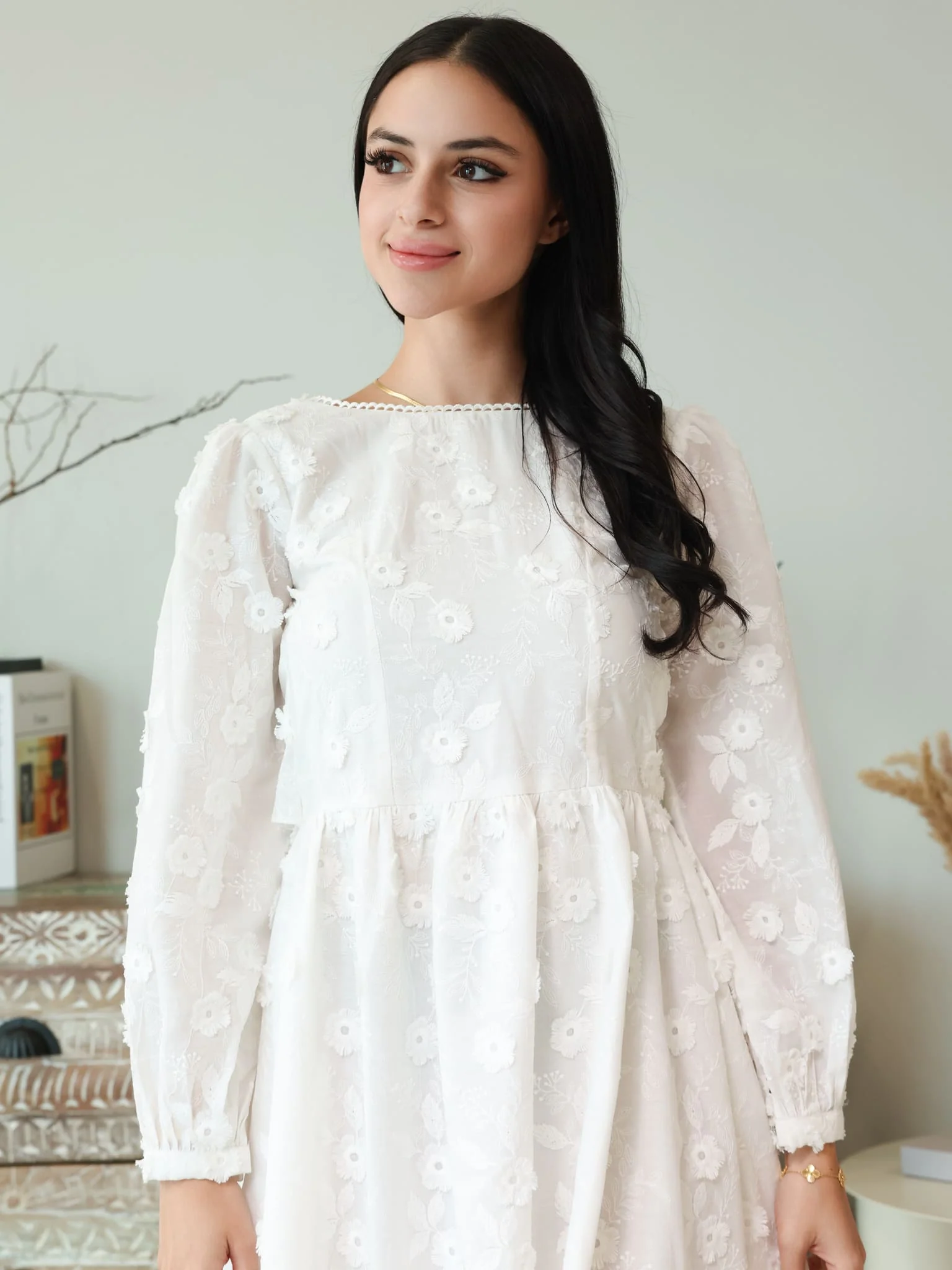 Floraison 3D Floral Dress - Image 5