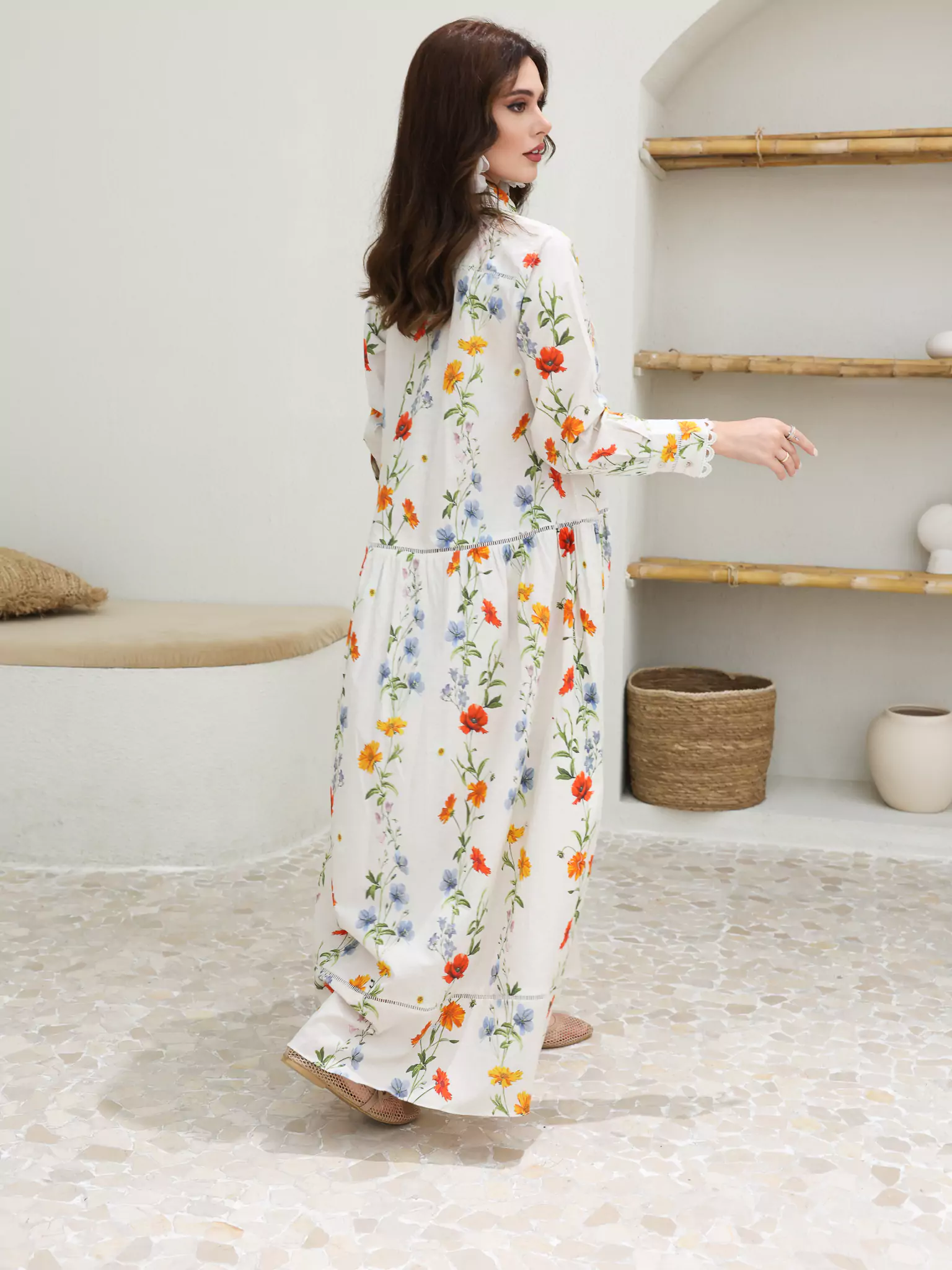 Floret Lace Long Dress - Image 3