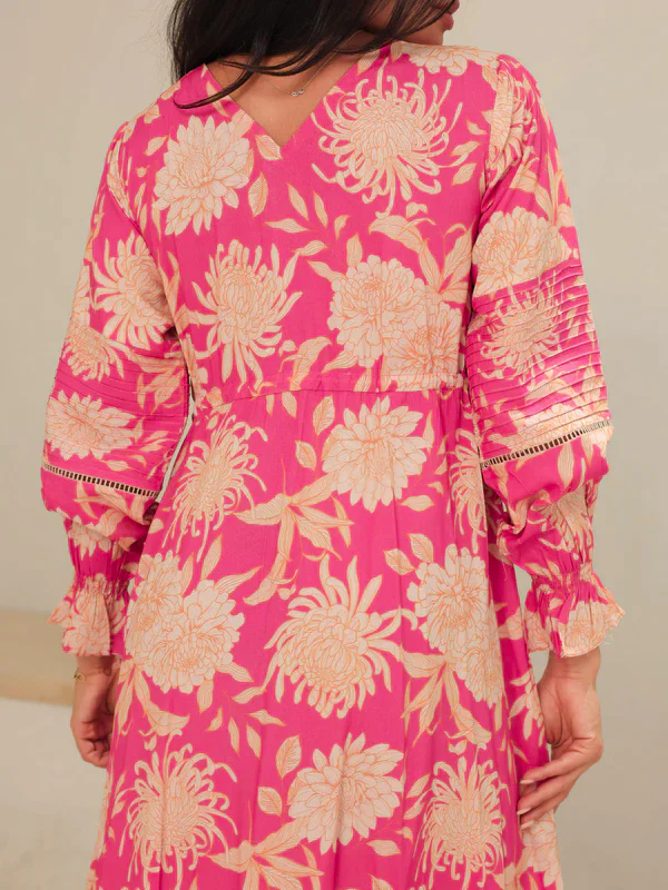 Fluff Pluff Floral Long Dress - Image 3