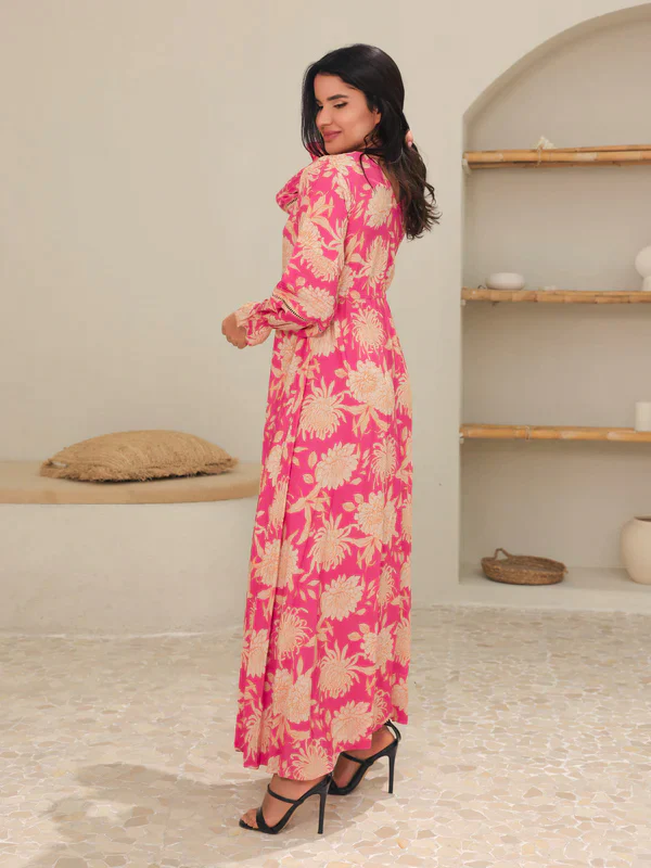 Fluff Pluff Floral Long Dress - Image 4