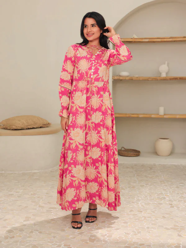 Fluff Pluff Floral Long Dress - Image 6