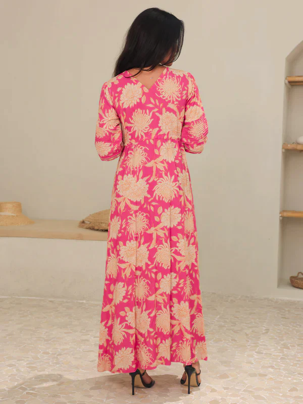 Fluff Pluff Floral Long Dress - Image 7