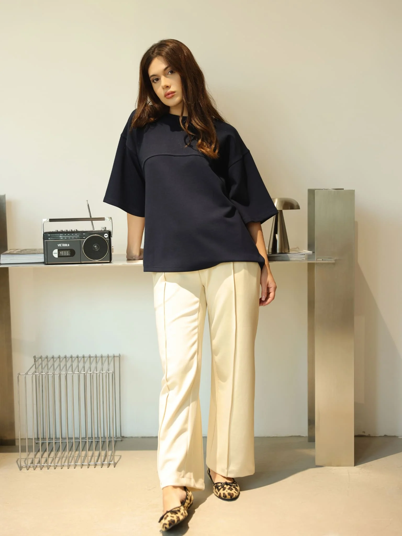 Flumie Blue Drop Shoulder Shirt - Image 4