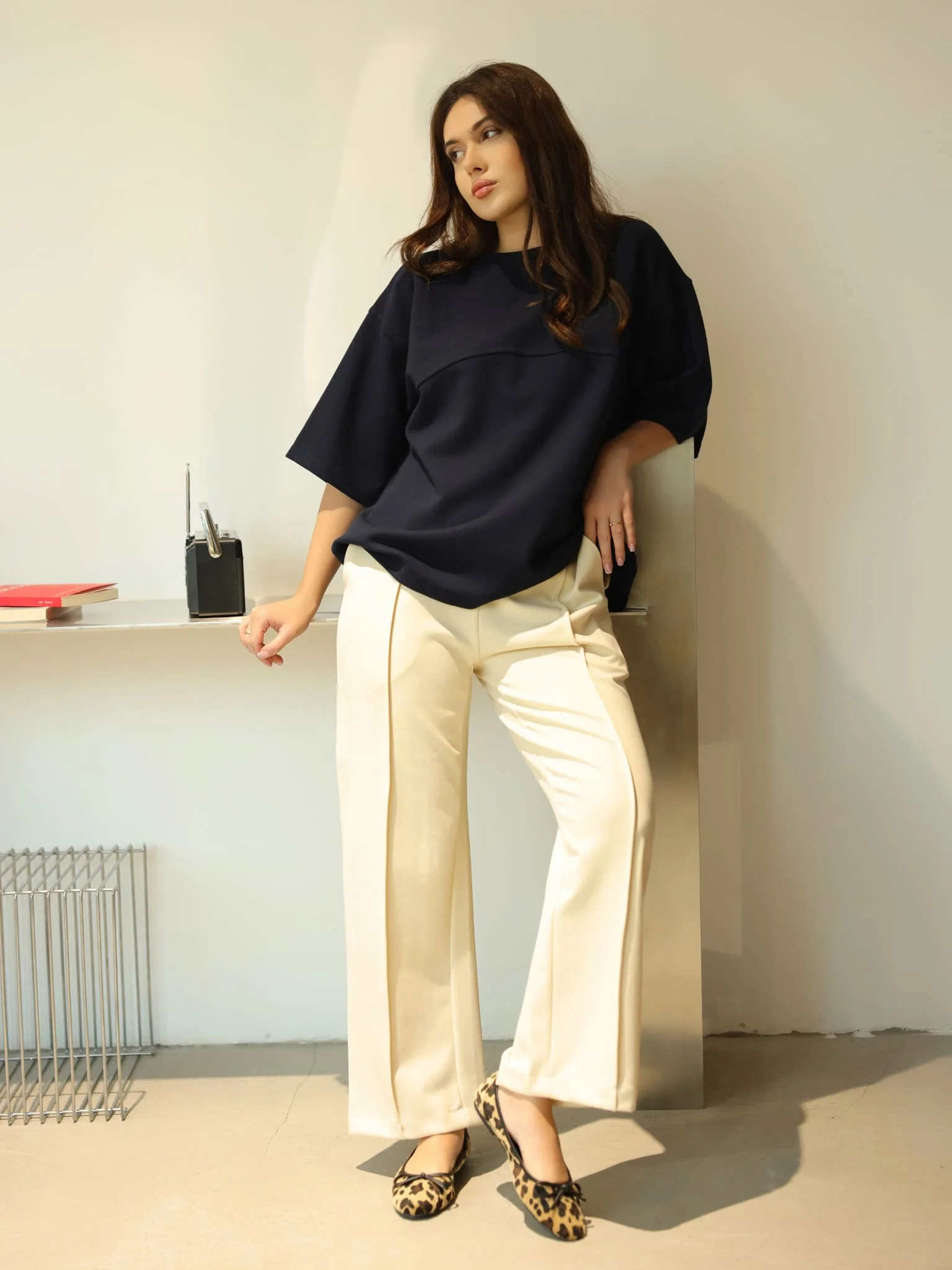 Flumie Blue Drop Shoulder Shirt - Image 8