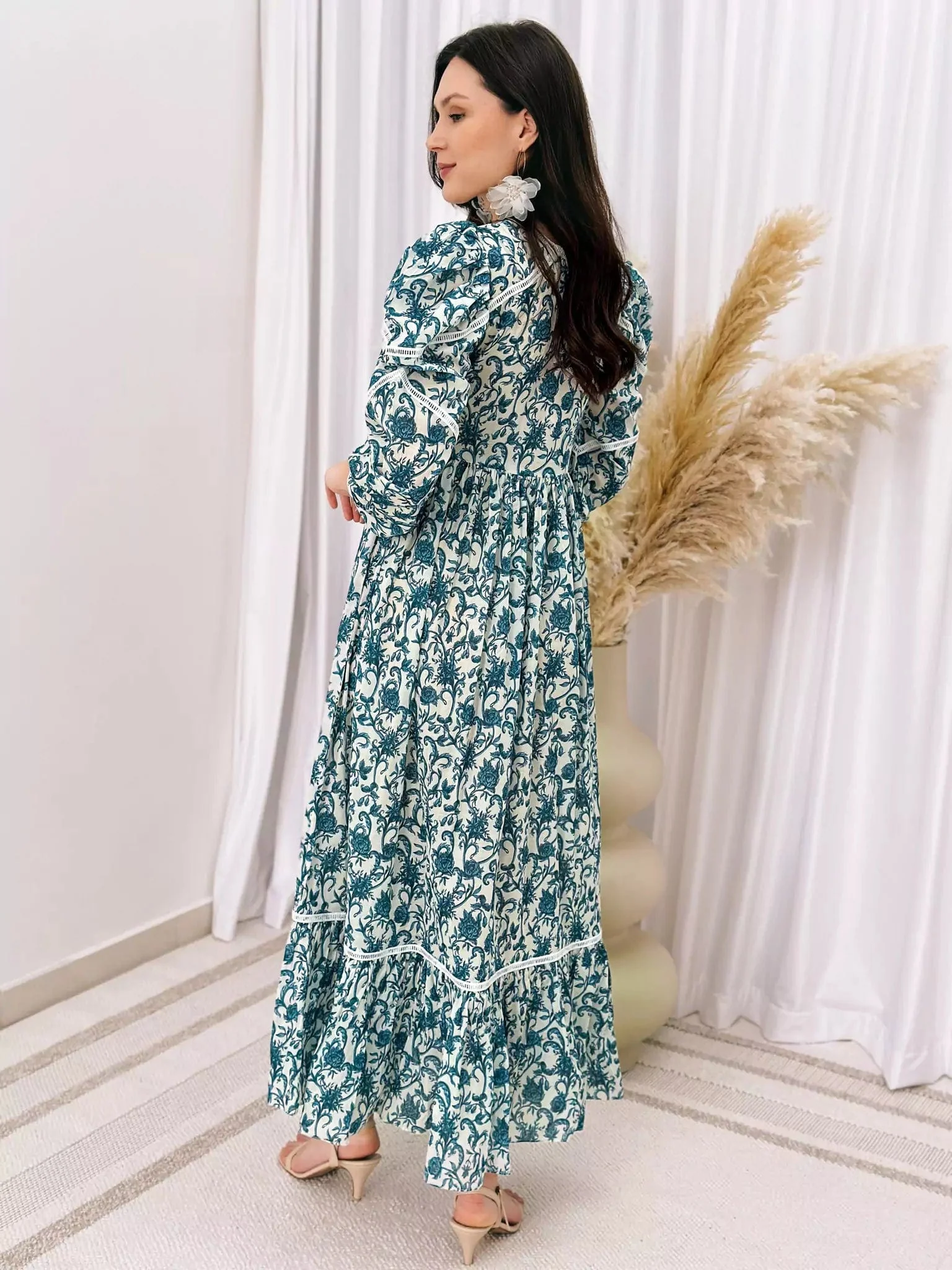 French Flora Lace Long Dress - Image 11