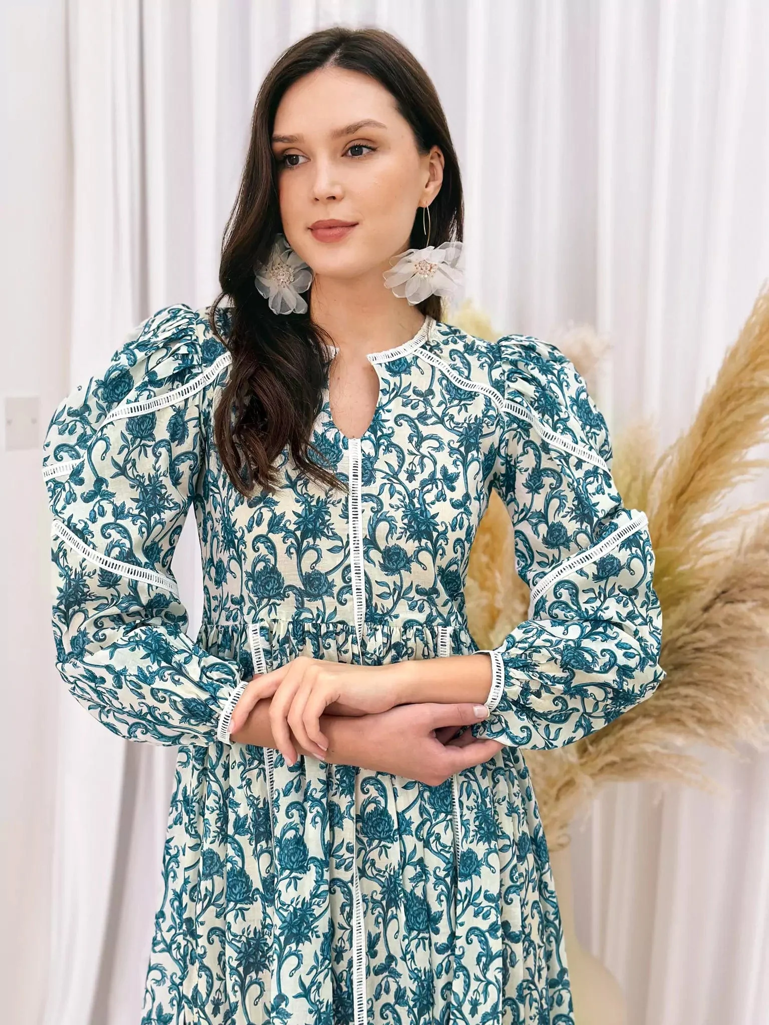 French Flora Lace Long Dress - Image 5