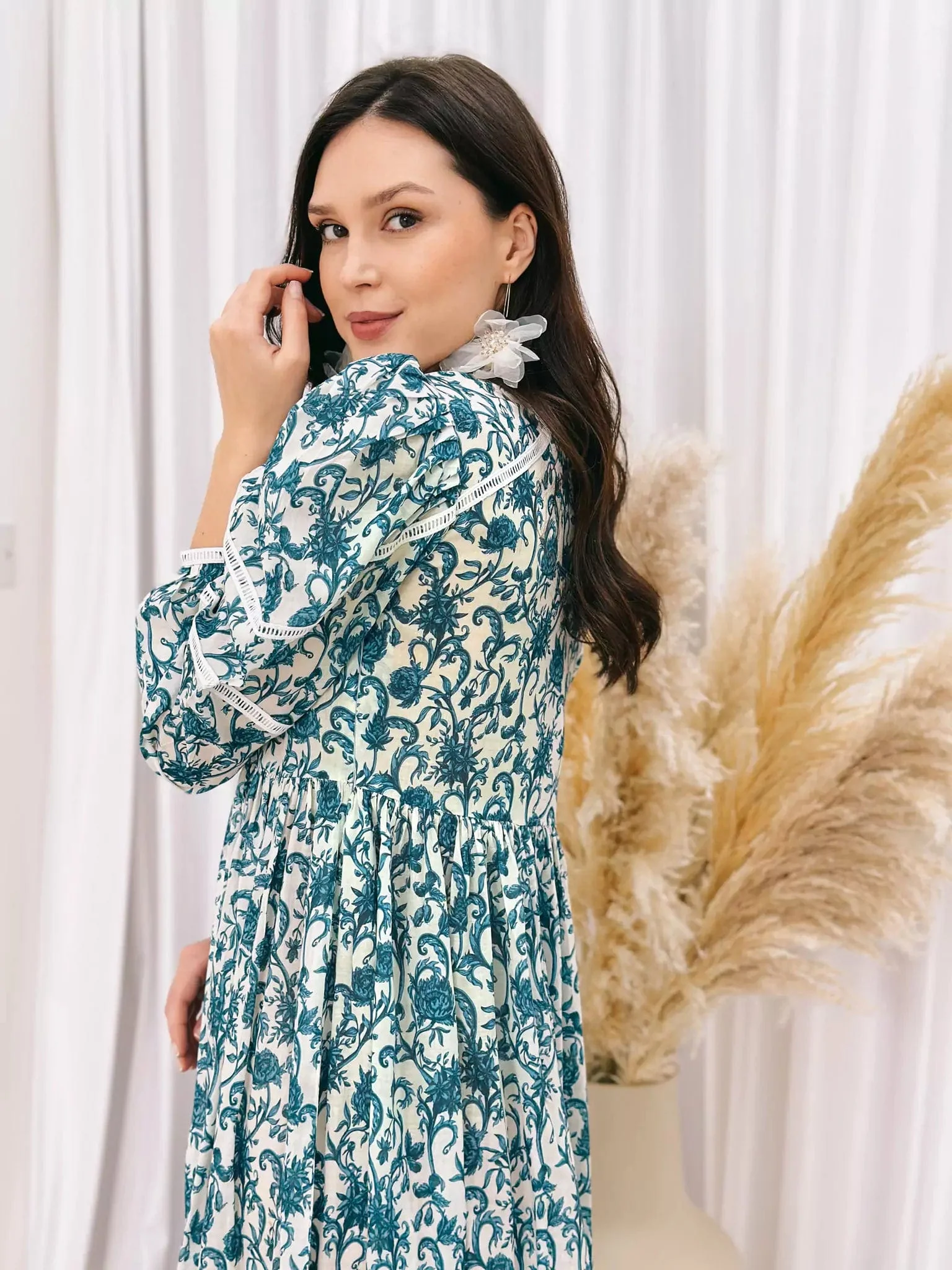 French Flora Lace Long Dress - Image 6