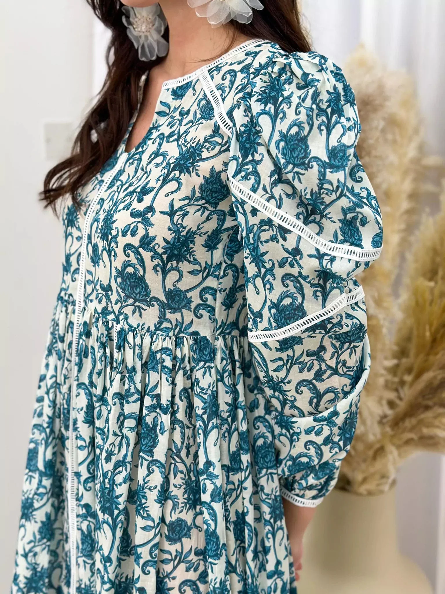 French Flora Lace Long Dress - Image 7
