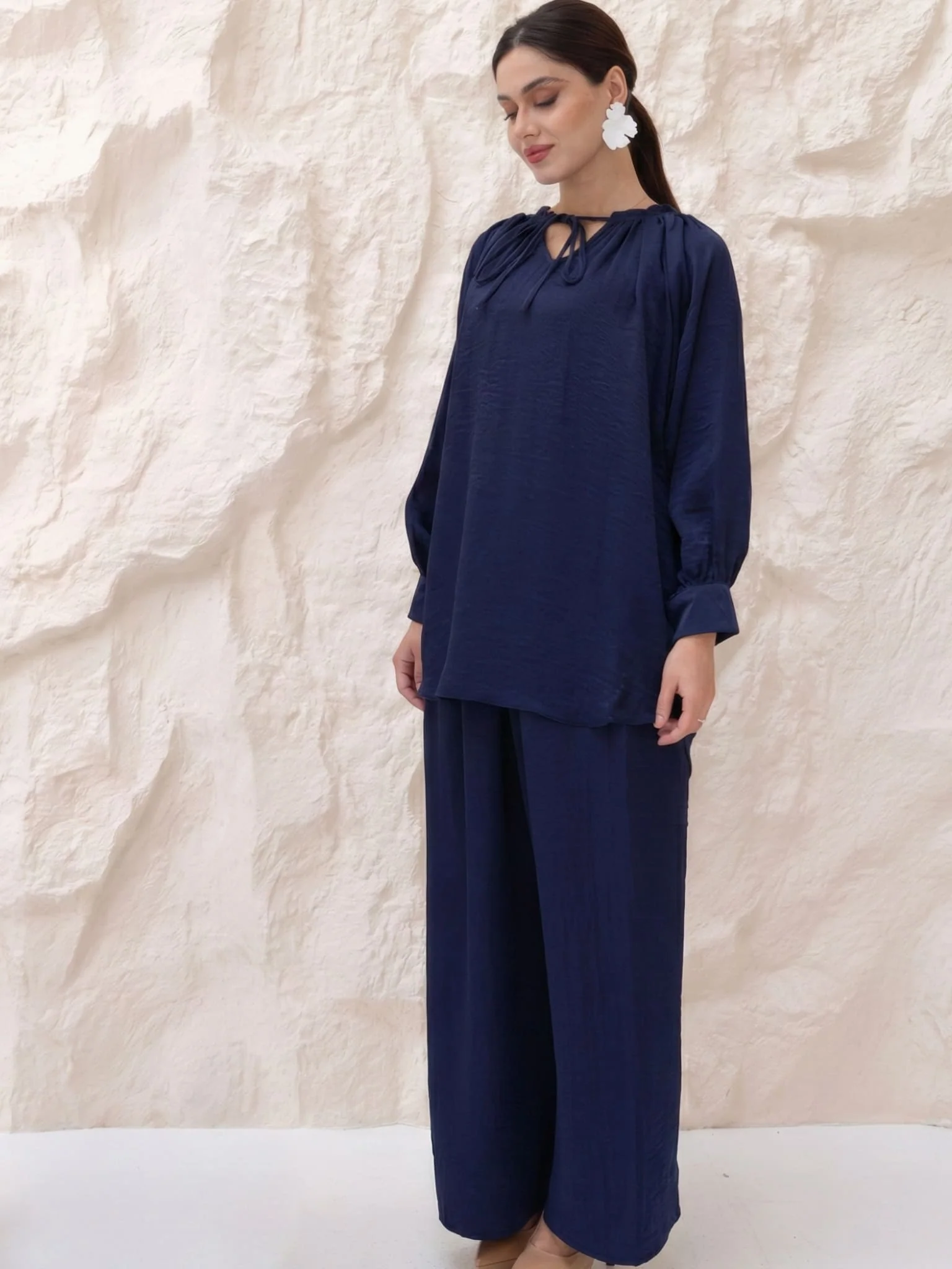 Geneva Blue Soft Silk Co Ord Set - Image 7
