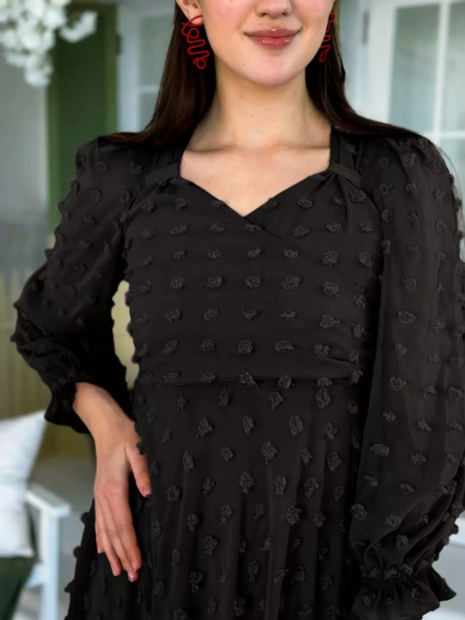 Glacial Texture Dress - Black - Image 2