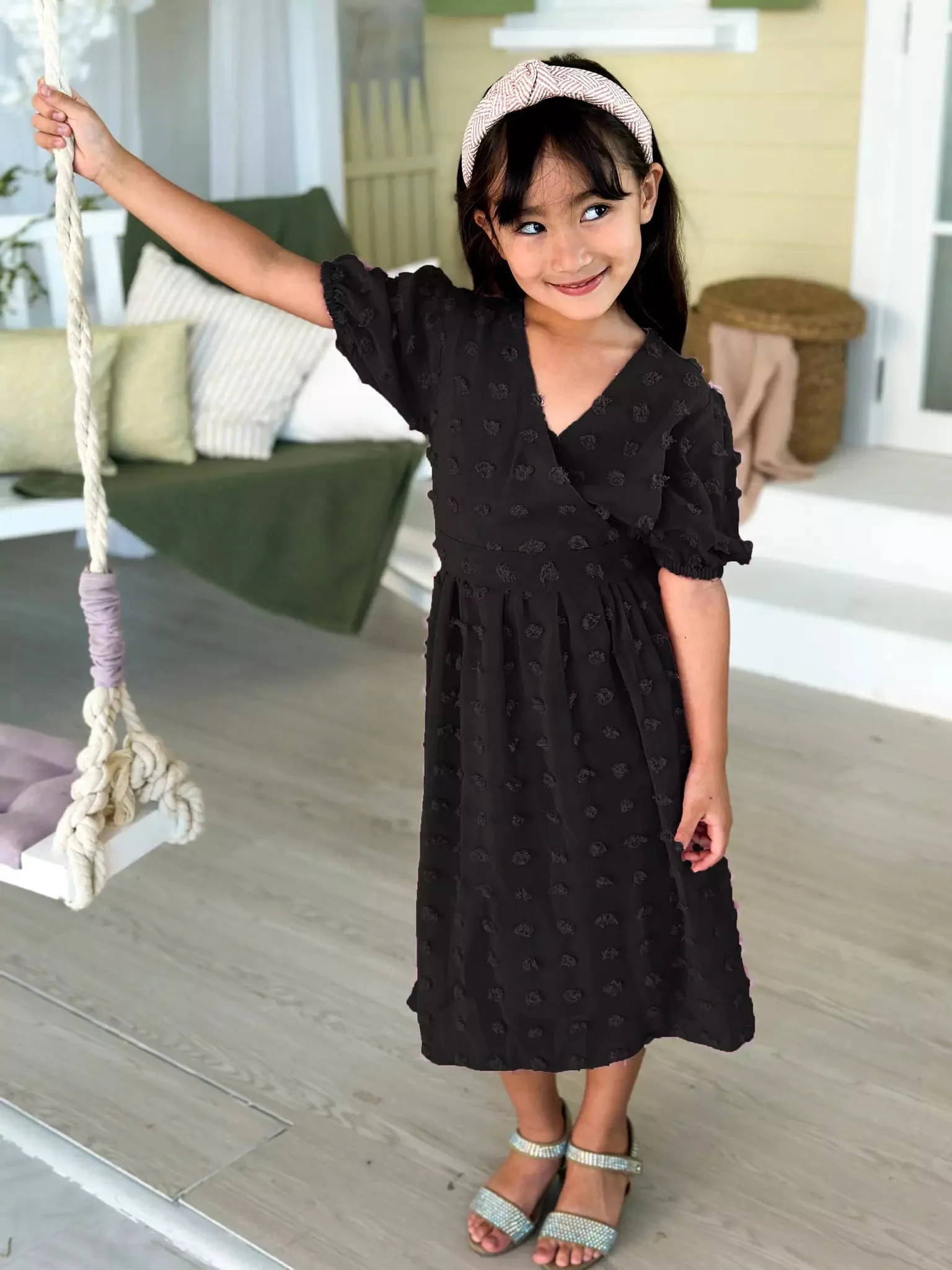 Glacial Texture Dress - Black - Image 3
