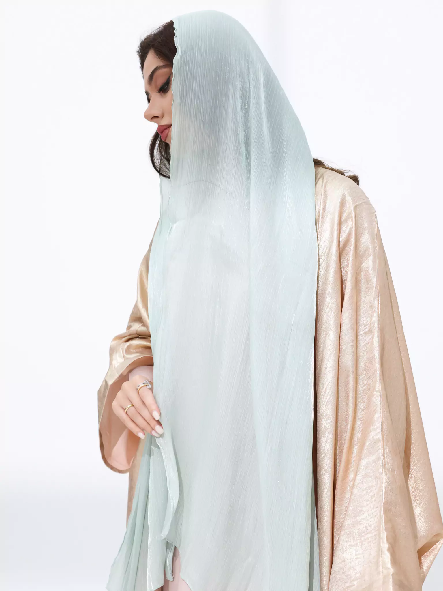 Glimmer Sea Green Hijab - Image 2