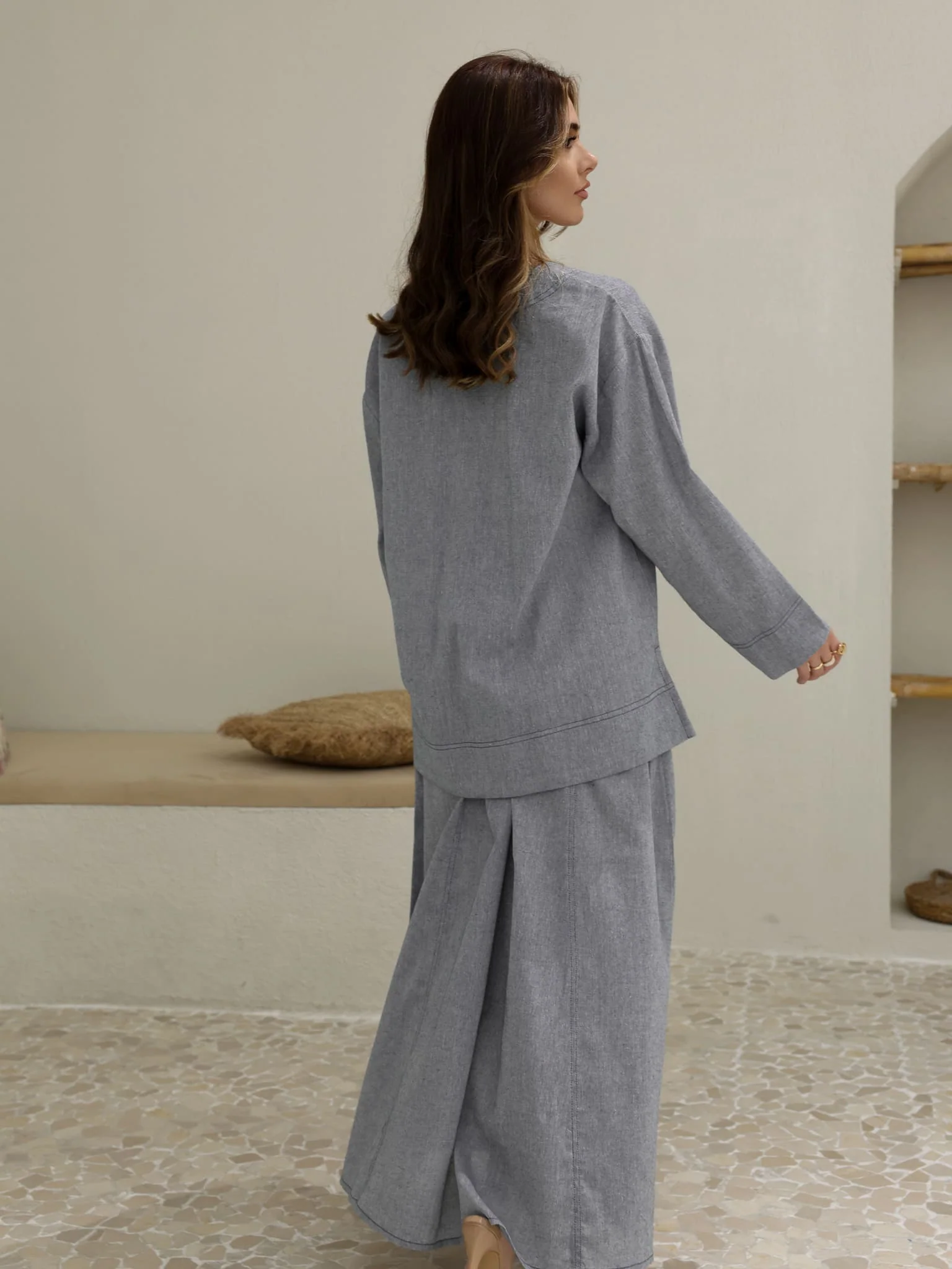 Grey Skye Skirt And Shirt Co Ord Set - Image 4