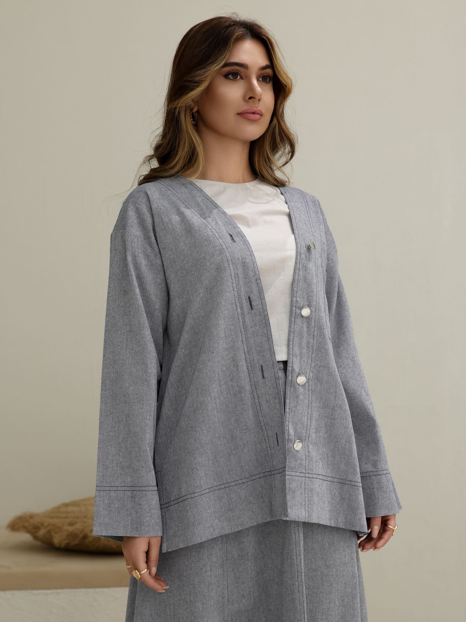 Grey Skye Skirt And Shirt Co Ord Set - Image 6