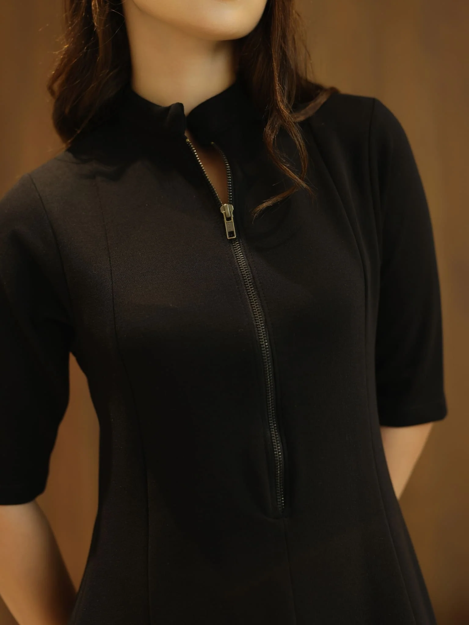Haelin Panel Black Dress - Image 2